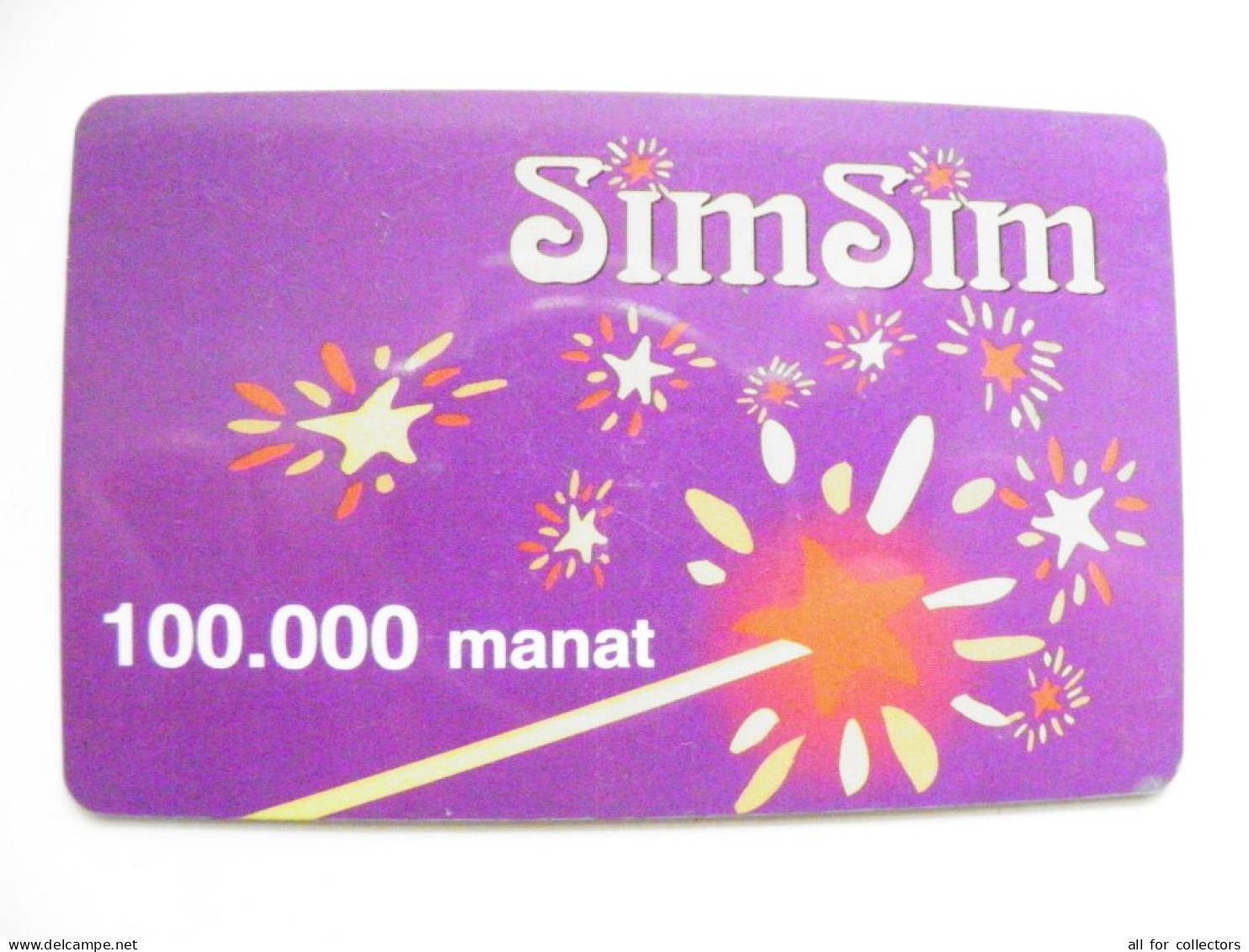 Phonecard Prepaid Sim Sim High Value 100.000 Manat Azerbaijan Salute - Azerbaiyan