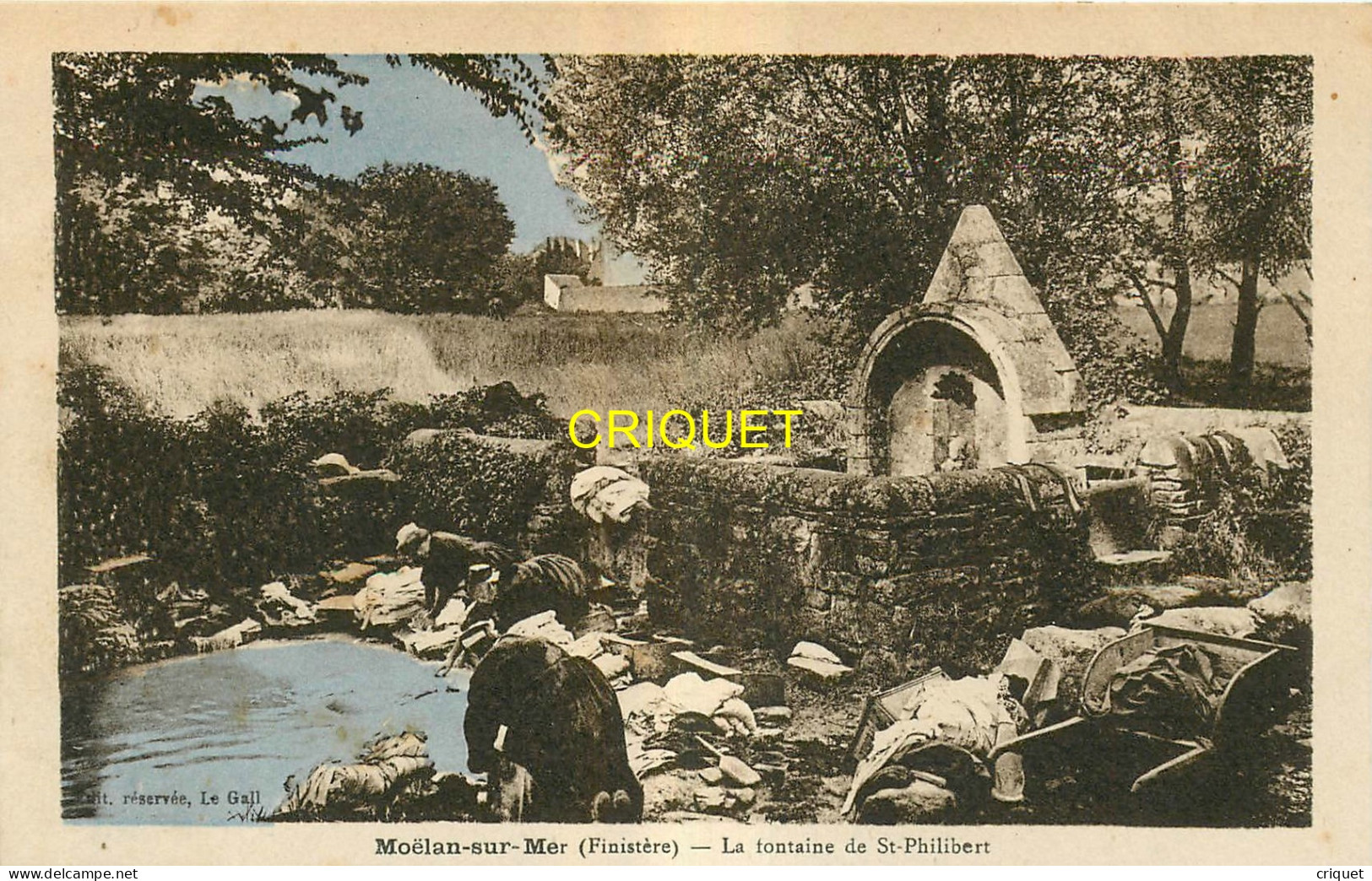 29 Moëlan Dur Mer, La Fontaine De St Philibert, Laveuses, Lavandières Au 1er Plan - Moëlan-sur-Mer
