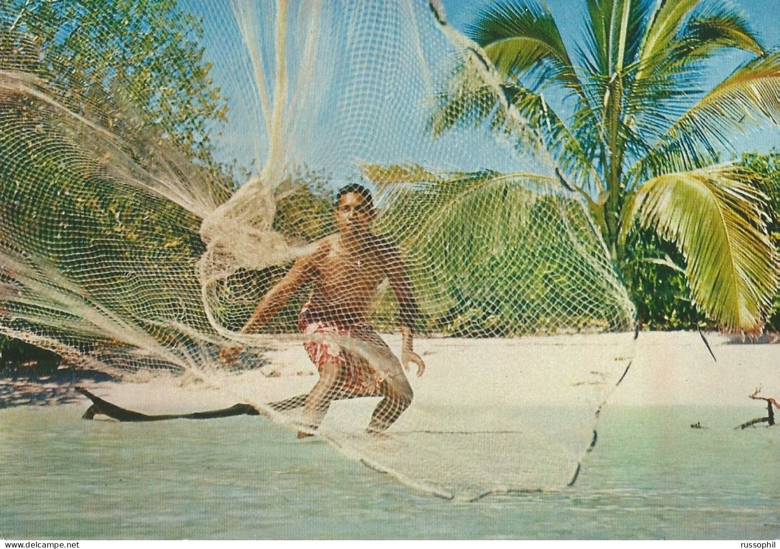 NEW CALEDONIA - UN PECHEUR A L'EPERVIER - ED. NC NOUMEA - 1970s - Océanie