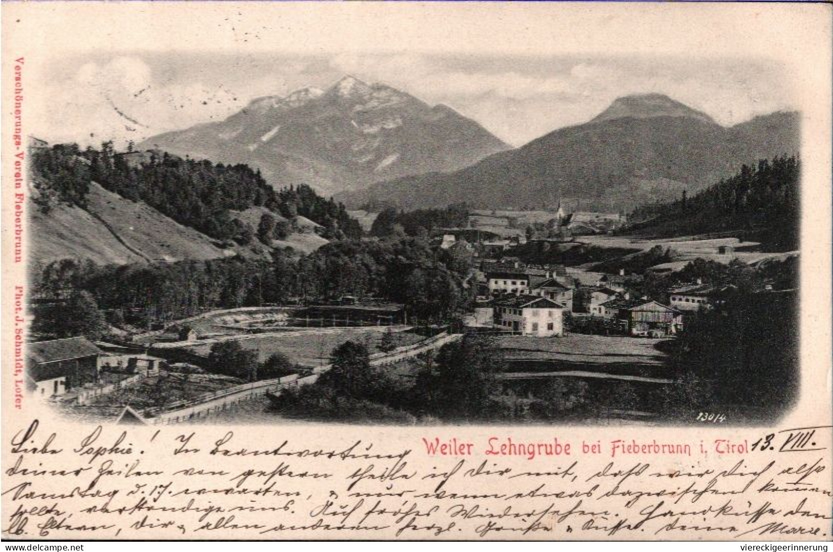 ! 1901 Alte Ansichtskarte Aus Tirol, Weiler Lehngrube Bei Fieberbrunn, Österreich - Fieberbrunn