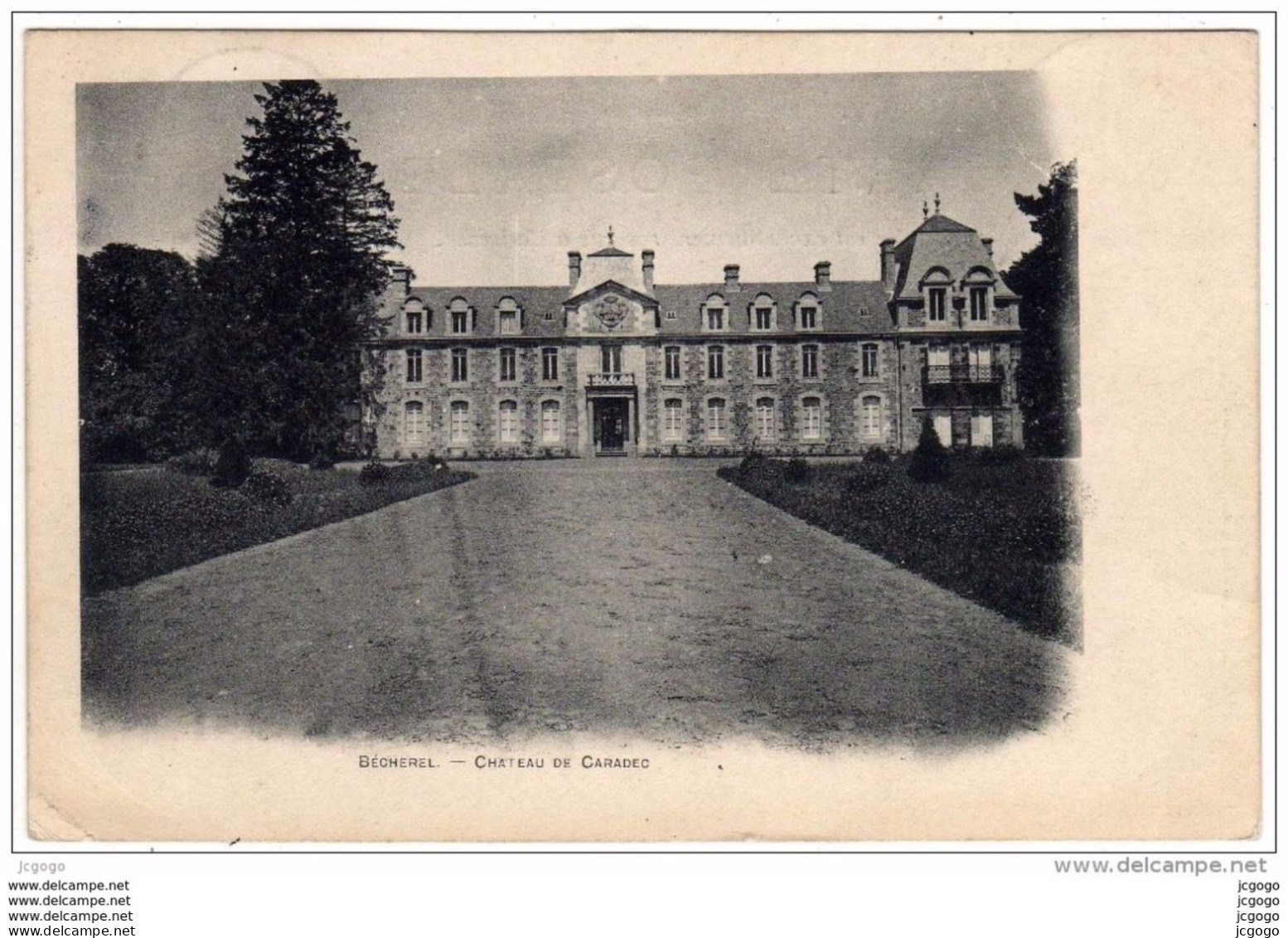 BÉCHEREL - CHÂTEAU DE CARADEC  Carte écrite En 1904  2 Scans  TBE - Bécherel