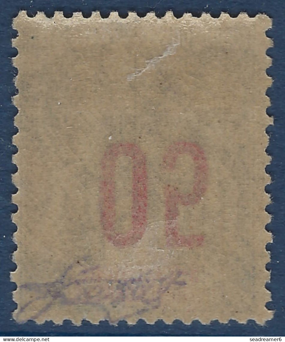 Nouvelle Caledonie Type Groupe N°105a* 05 Sur 15c Gris Variété Surcharge Renversée Tres Frais TTB - Neufs