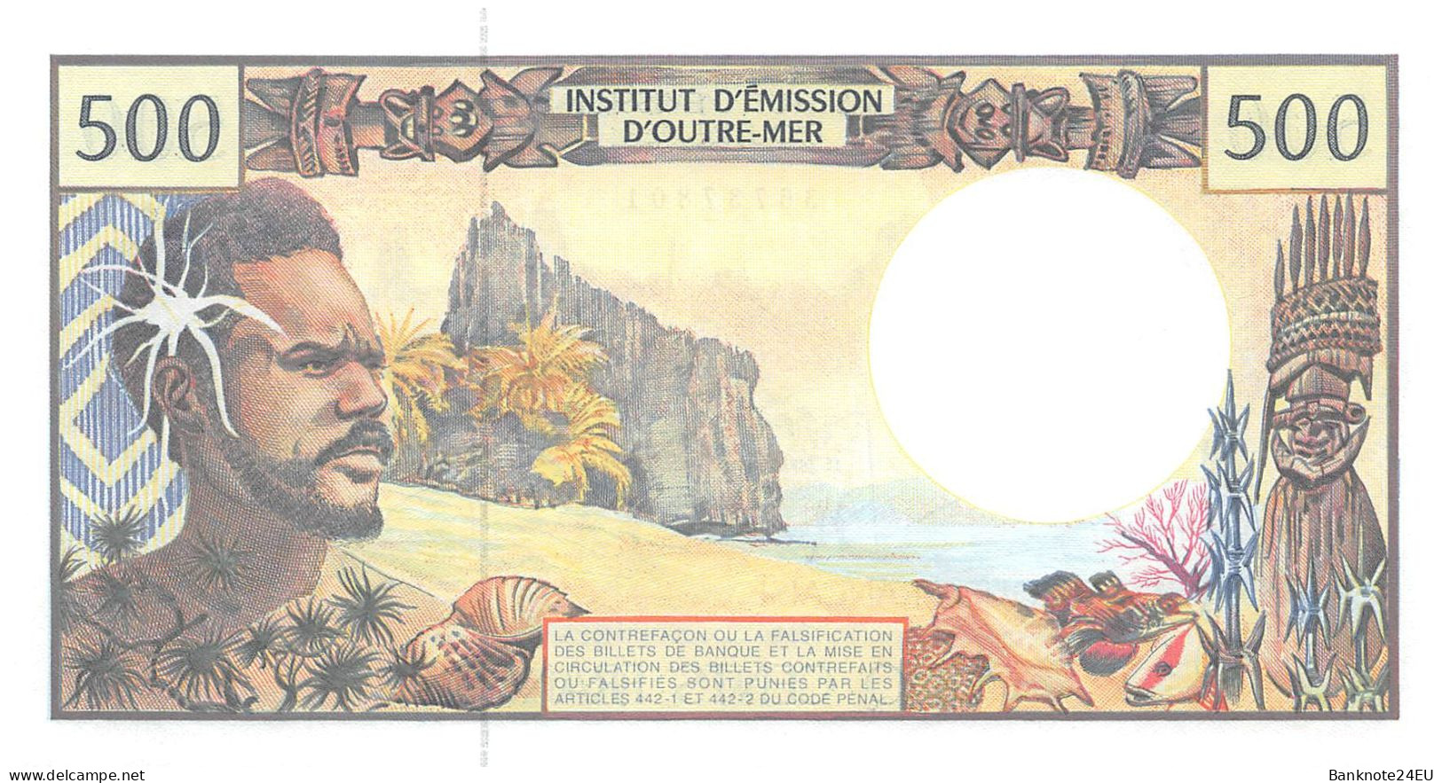 French Pacific Territories 500 Francs 2007 Unc Pn 1g - Territoires Français Du Pacifique (1992-...)