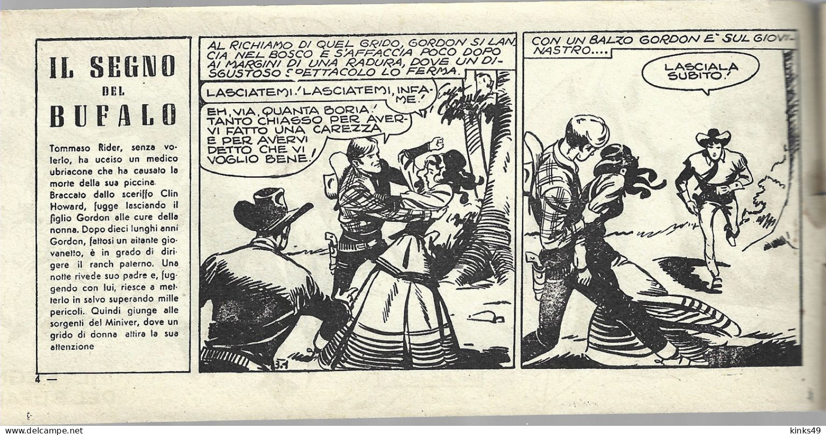 M236> ROCKY RIDER Supplemento Intrepido - N° 3 < Il Segno Del Bufalo > 5 SETTEMBRE 1951 - First Editions