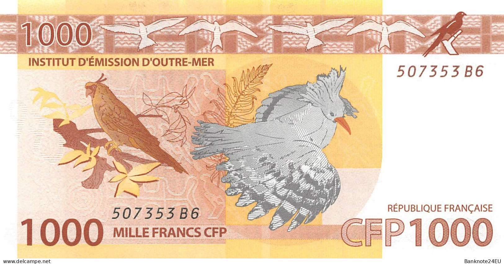 French Pacific Territories 1000 Francs CFP 2014 Unc Pn 6a - Territoires Français Du Pacifique (1992-...)