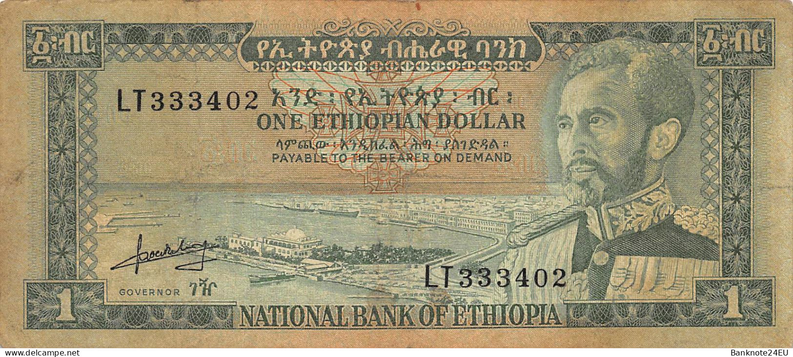 Ethiopia 1 Dollar 1966 Fine Pn 25a - Ethiopie