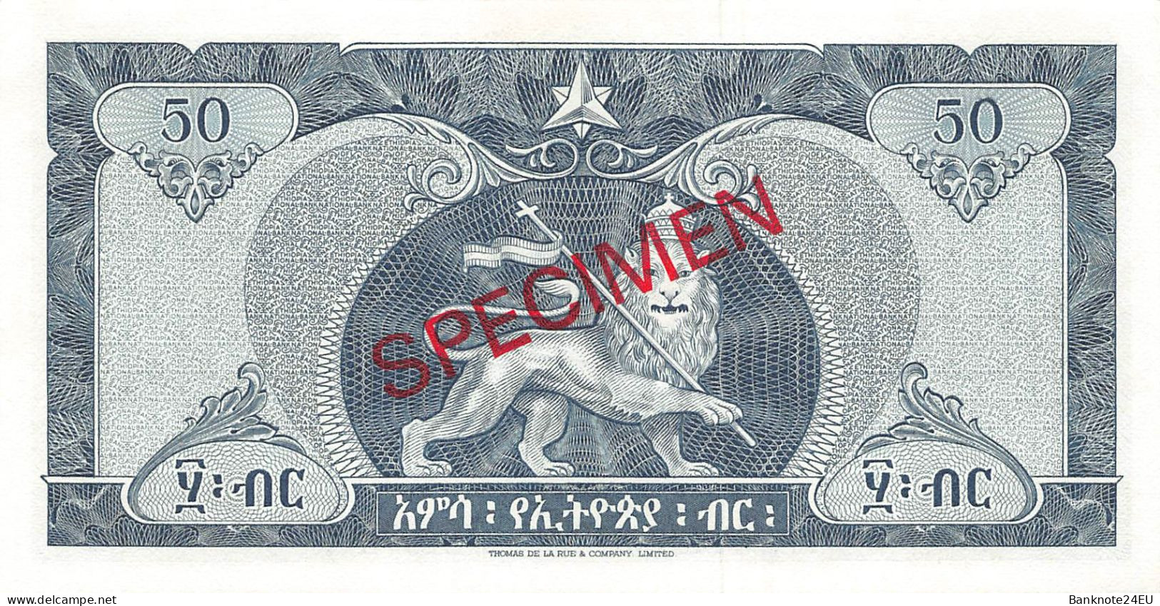 Ethiopia 50 Dollars 1966 Unc Specimen Pn 28s - Ethiopia