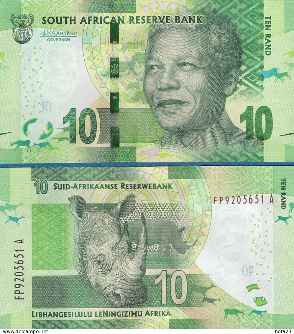 South Africa, 10 Rand, ND (2012), P-138-NEW, UNC Rhino - Afrique Du Sud