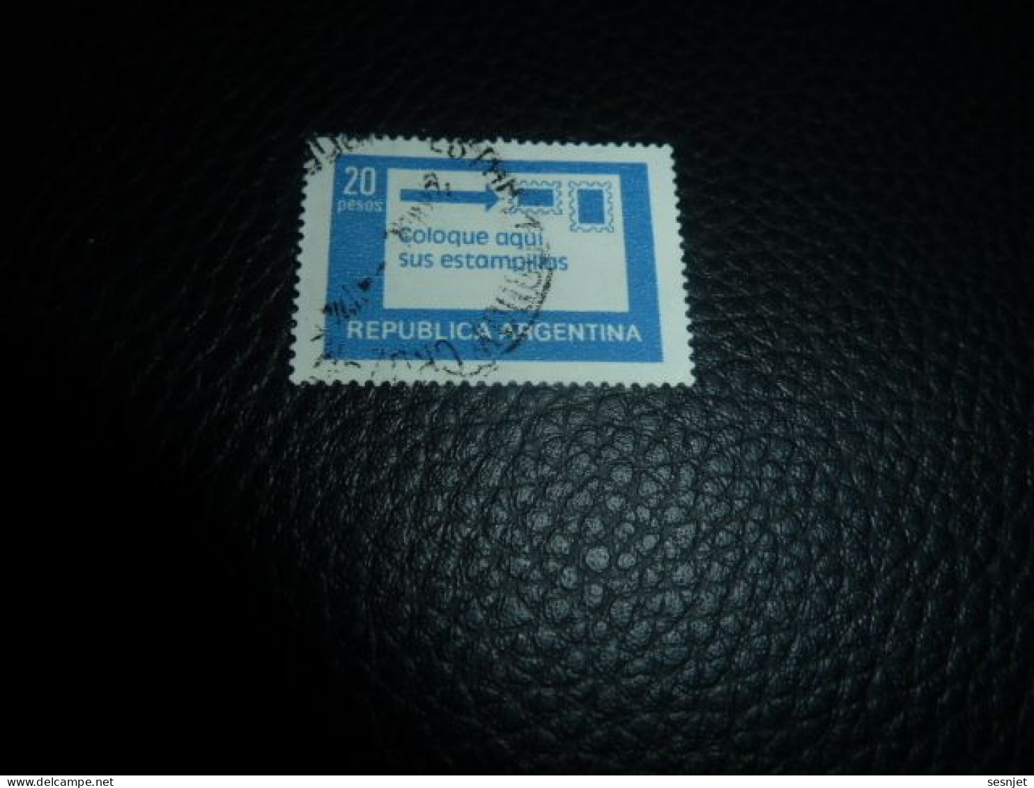 Republica Argentina - Coloque Aqui Sus Estampillas - 20 Pesos - Yt 1144 - Bleu - Oblitéré - Année 1978 - - Usados