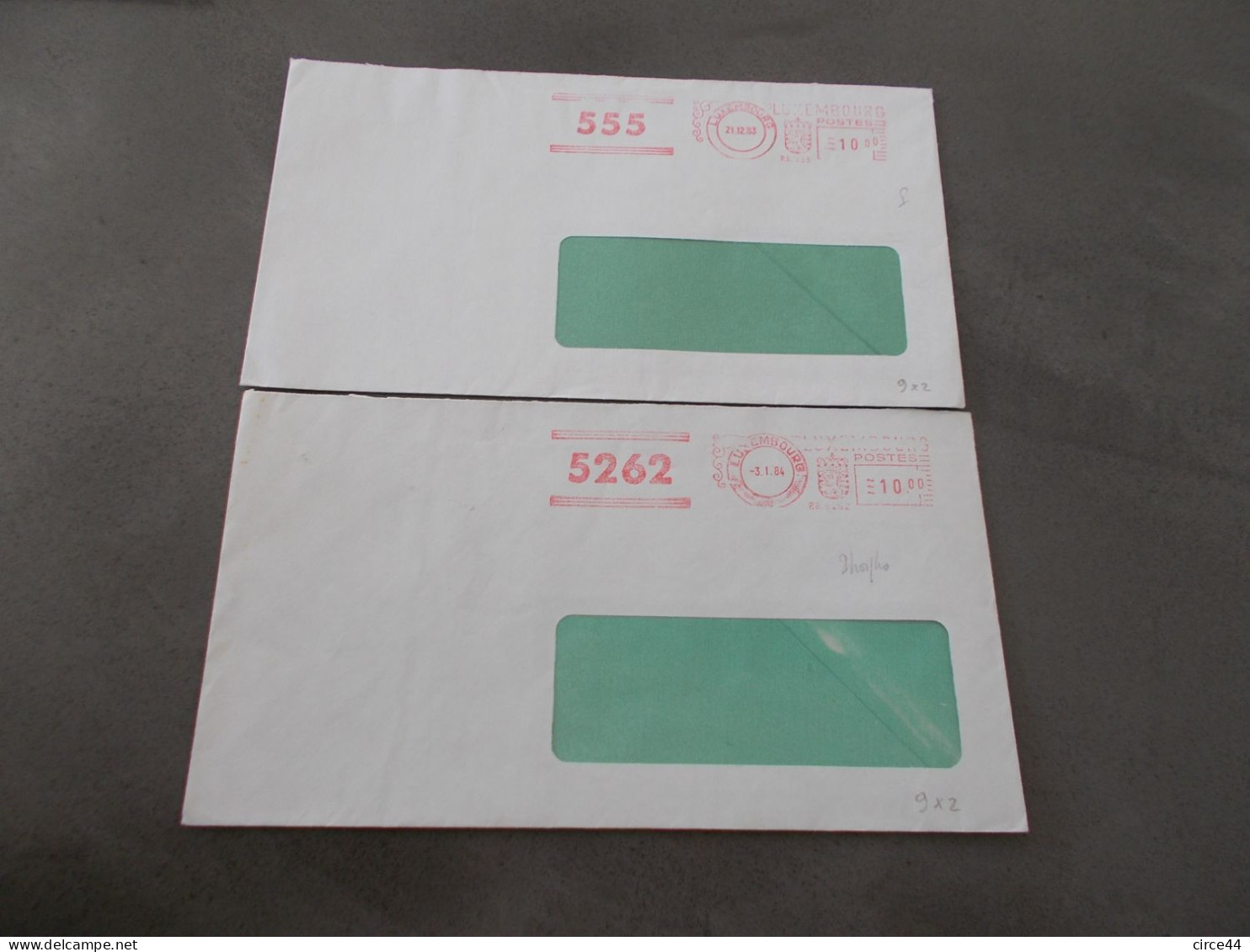 MARQUE POSTALE EMPREINTE MACHINE ROUGE SUR ENVELOPPES. - Macchine Per Obliterare (EMA)