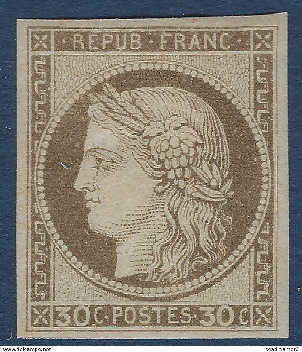 France Colonies Générales Céres N°20a* 30c Brun Gris Frais & TTB - Ceres