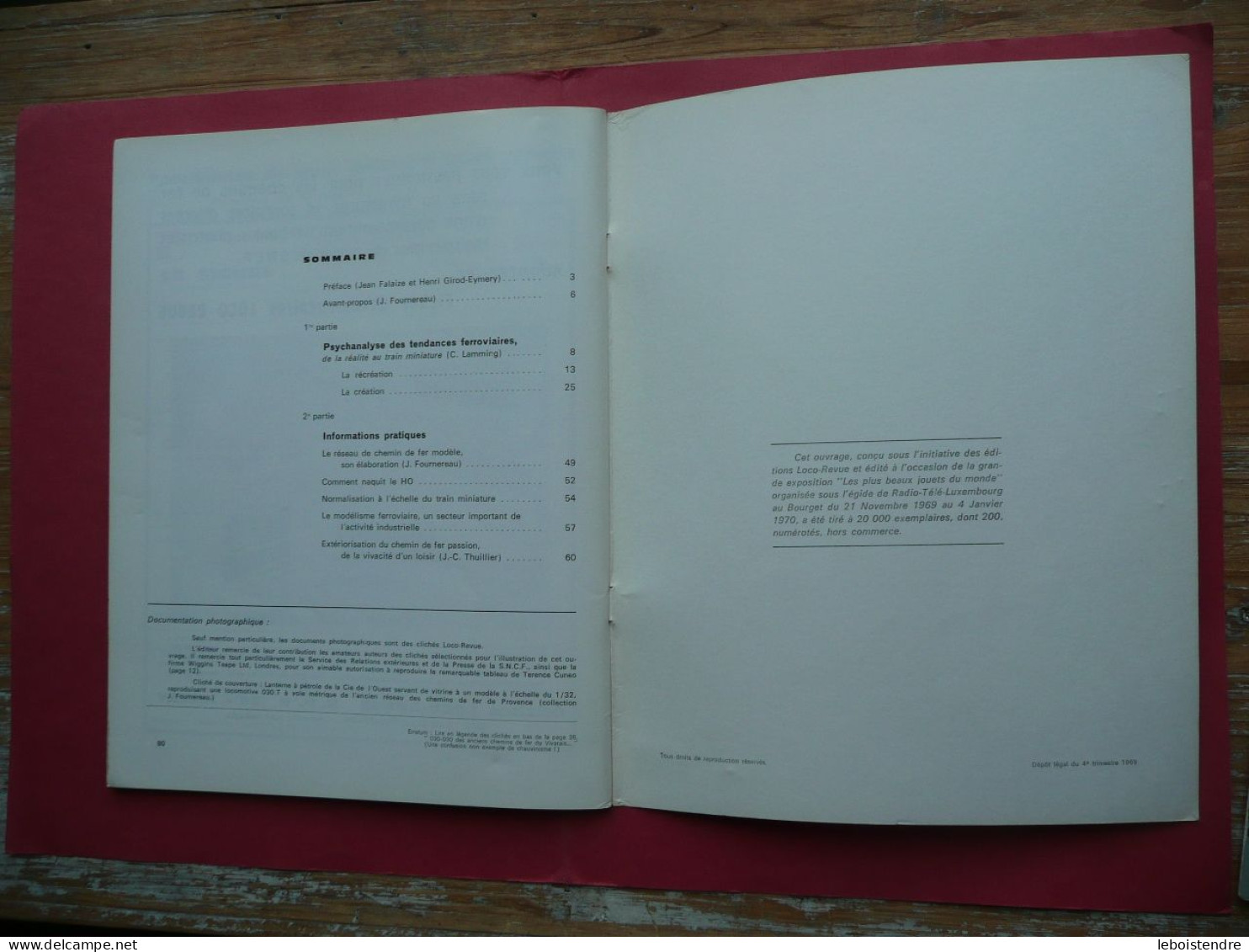LE CHEMIN DE FER PASSION DE LA REALITE AU TRAIN MINIATURE C. LAMMING 1969 EDITIONS LOCO REVUE
