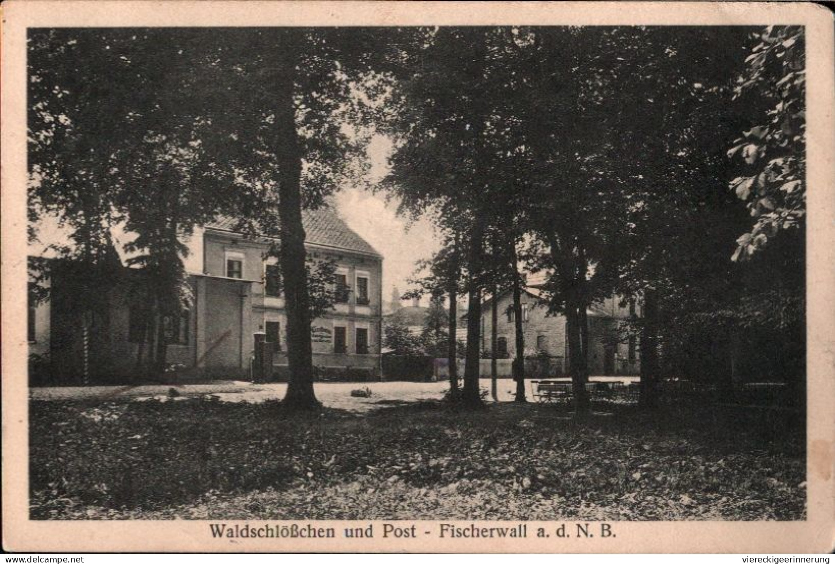 ! Alte Ansichtskarte Aus Fischerwall, Gransee, Post, Restaurant Waldschlößchen, 1937 - Gransee
