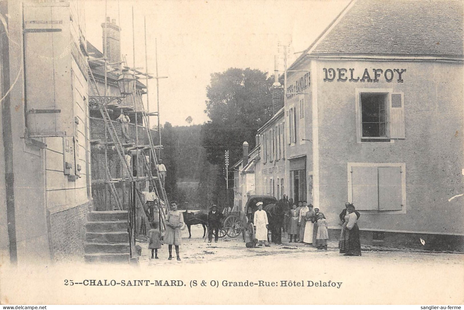 CPA 91 CHALO SAINT MARD / GRANDE RUE / HOTEL DELAFOY - Autres & Non Classés