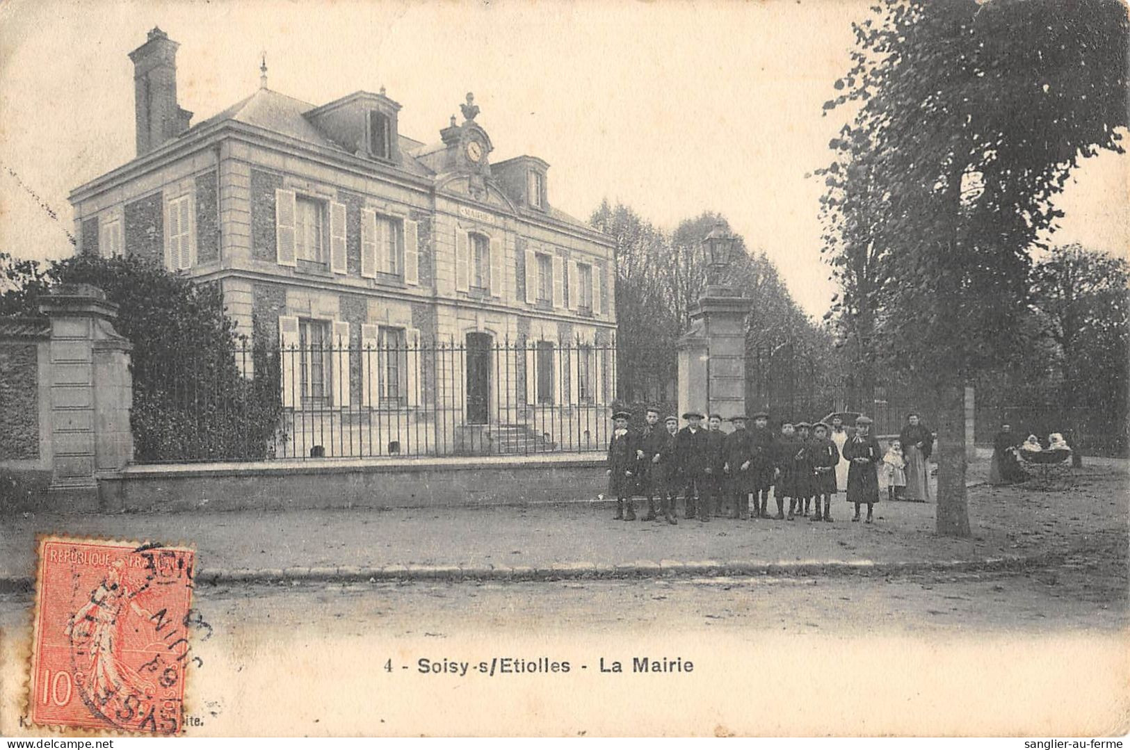 CPA 91 SOISY SOUS ETIOLLES / LA MAIRIE / ENFANTS - Other & Unclassified