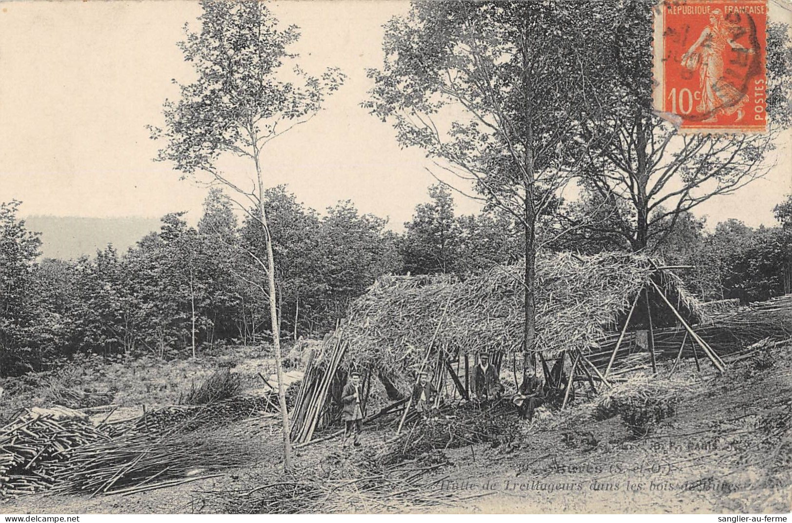 CPA 91 BURES / HUTTE DE TREILLAGEURS DANS LES BOIS DE BURES / METIER - Bures Sur Yvette