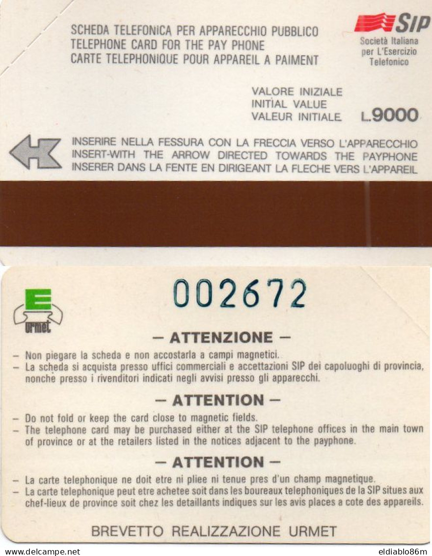 ITALY - MAGNETIC CARD - URMET - SIP - TEST CARD - 5153 - MINT - Tests & Services