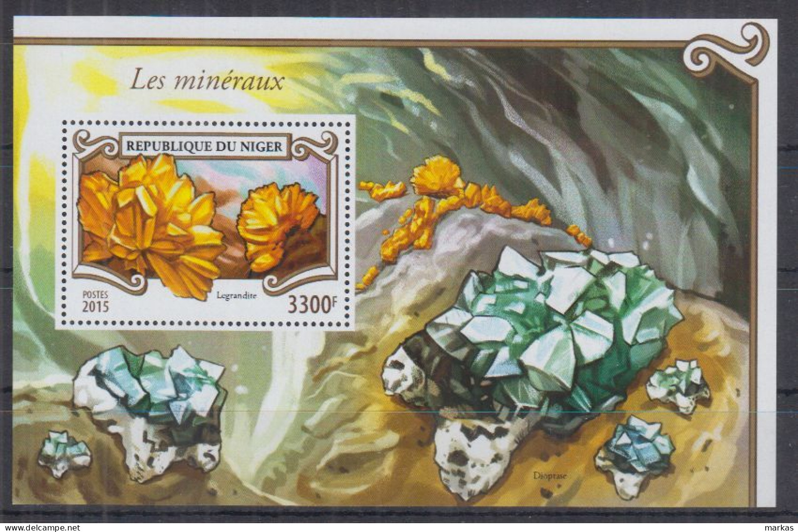 A13. Niger MNH 2015 Flora - Minerals - Minéraux