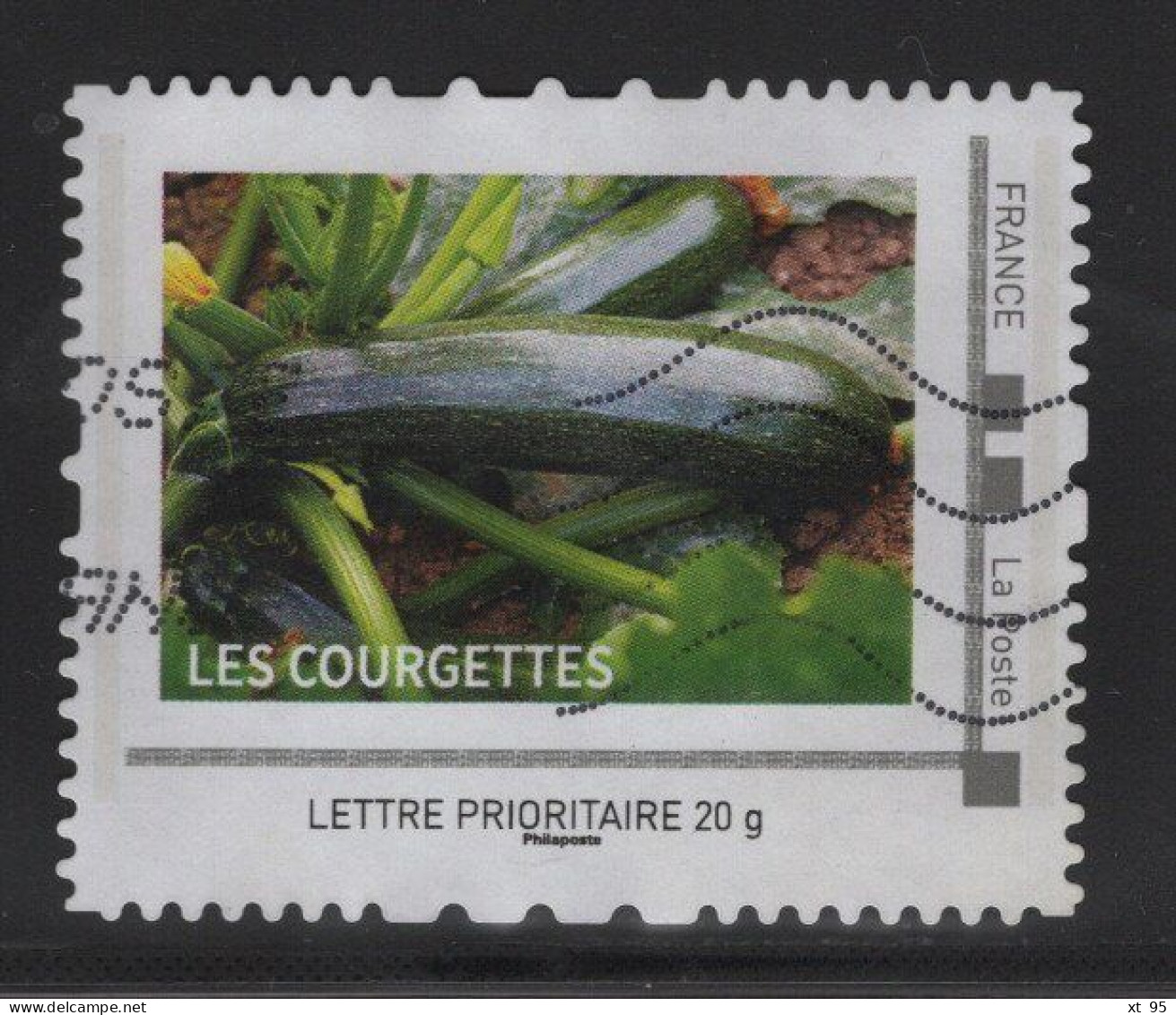 Timbre Personnalise Oblitere - Lettre Prioritaire 20g - Les Courgettes - Usados