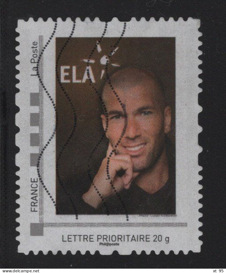 Timbre Personnalise Oblitere - Lettre Prioritaire 20g - ELA Zidane - Usados