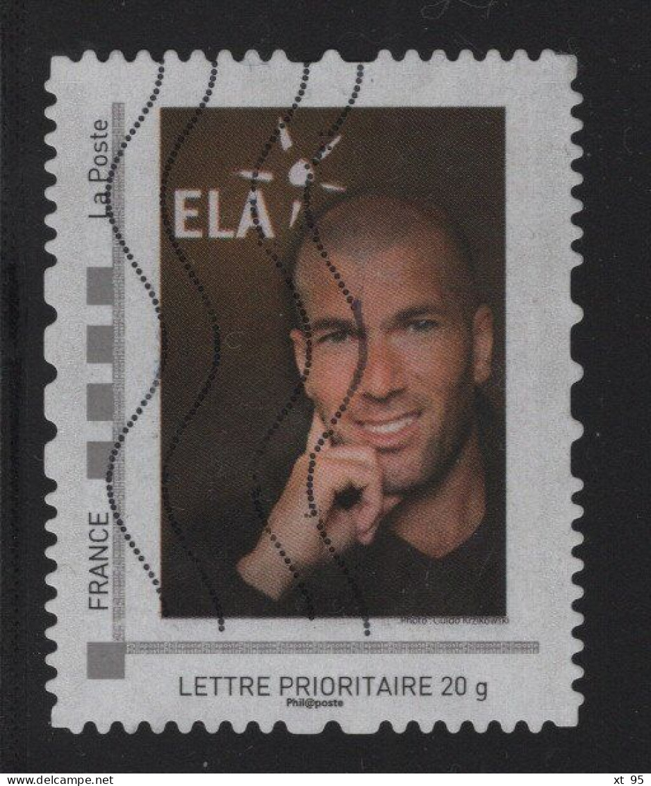 Timbre Personnalise Oblitere - Lettre Prioritaire 20g - ELA Zidane - Used Stamps