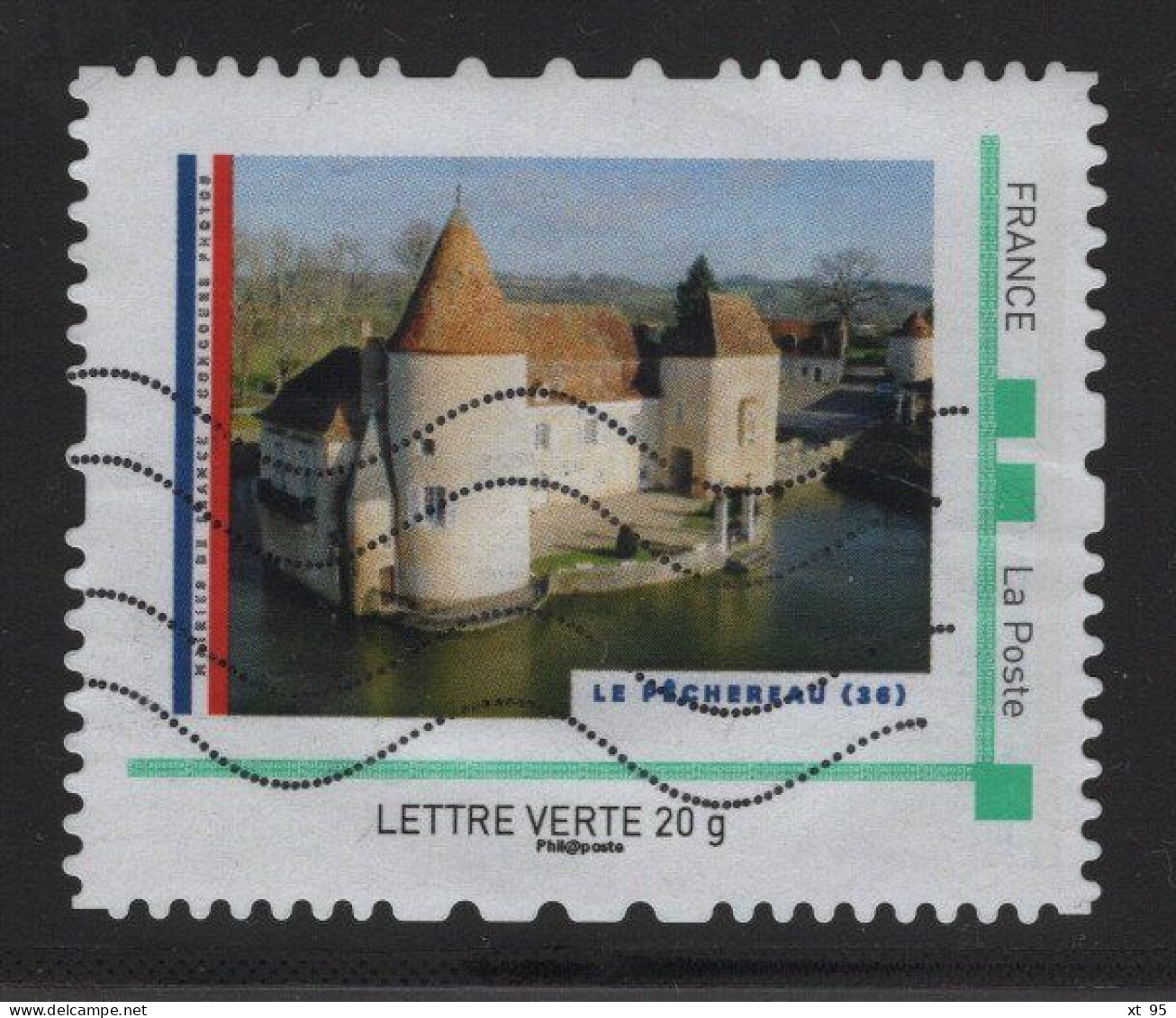 Timbre Personnalise Oblitere - Lettre Verte 20g - Le Pechereau - Gebruikt