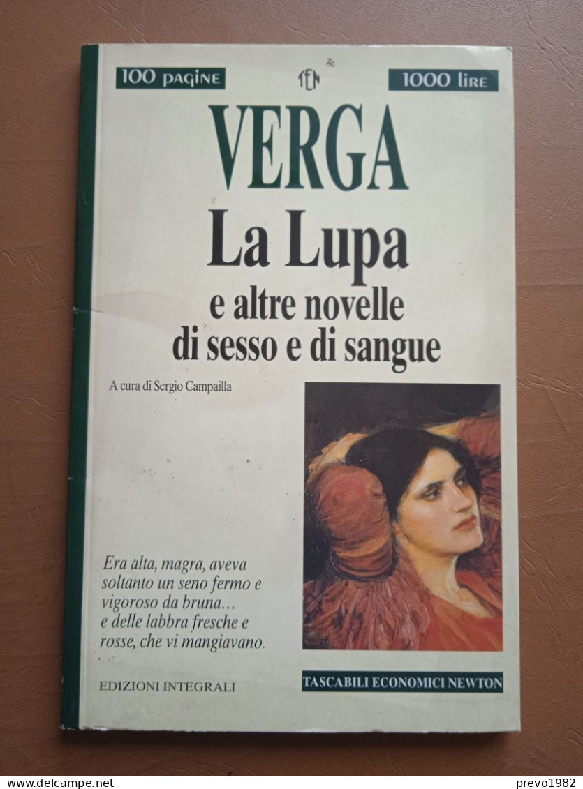 La Lupa E Altri Novelle Di Sesso E Sangue - G. Verga - Ed. Tascabili Economici Newton - Classiques