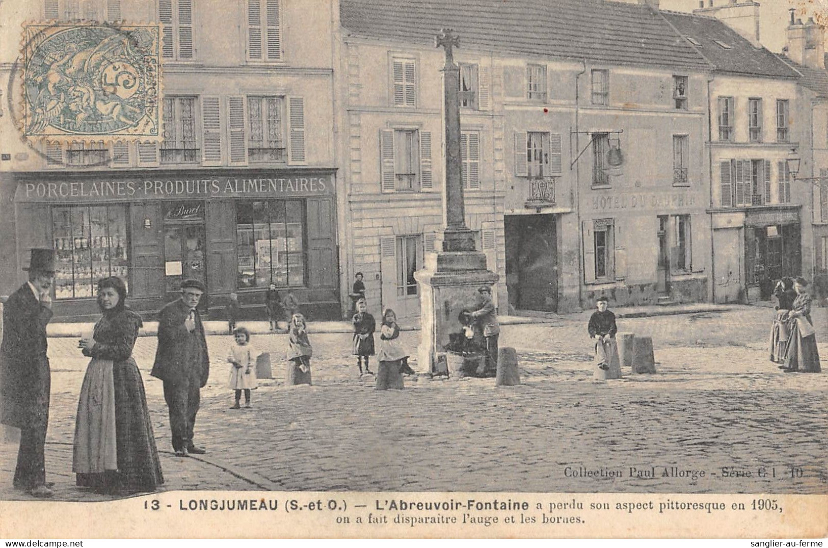 CPA 91 LONGJUMEAU / L'ABREUVOIR / FONTAINE - Longjumeau