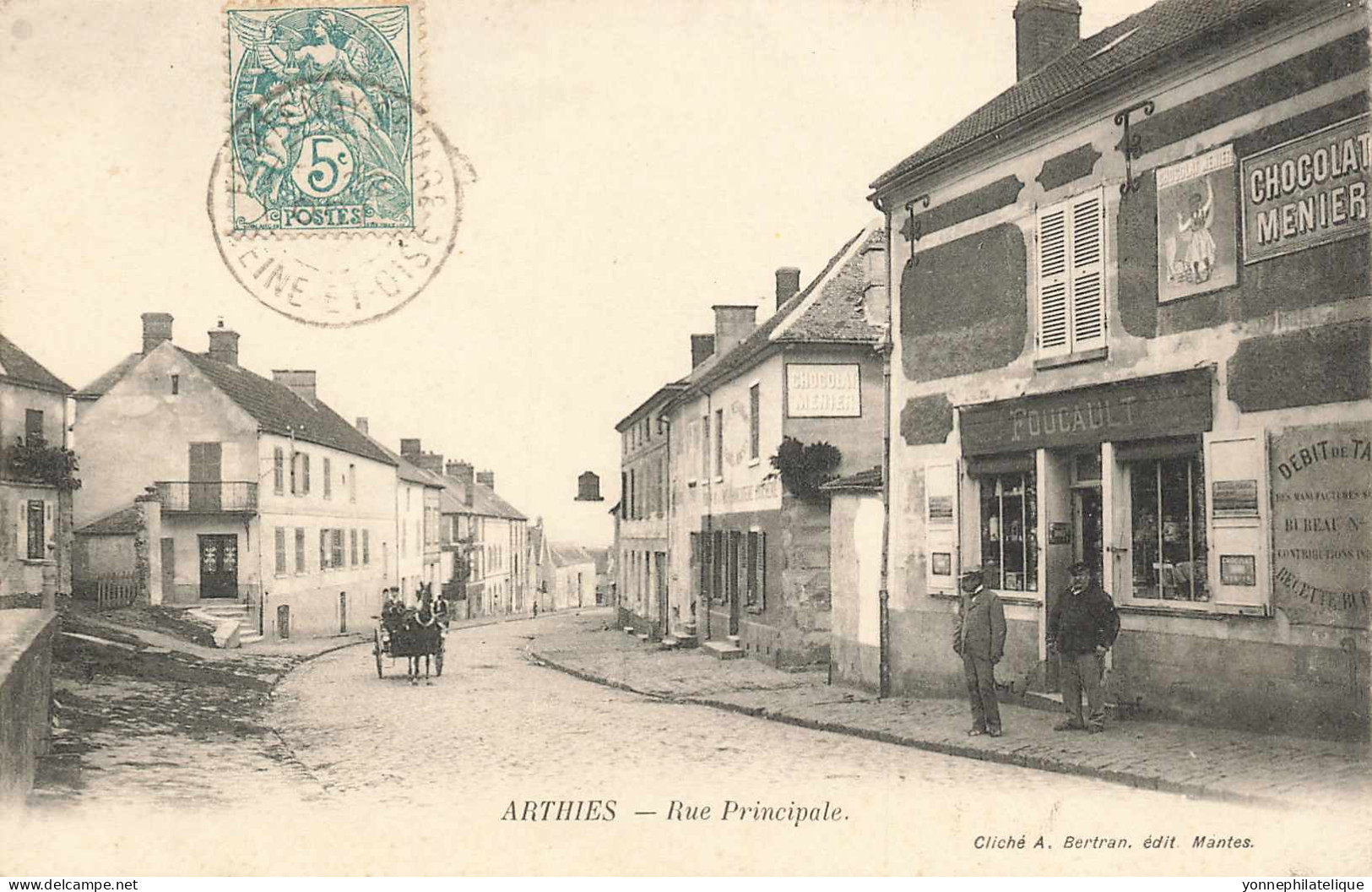 95 - VAL D'OISE - ARTHIES - Rue Principale Maison FOUCAULT - Superbe - 10368 - Arthies