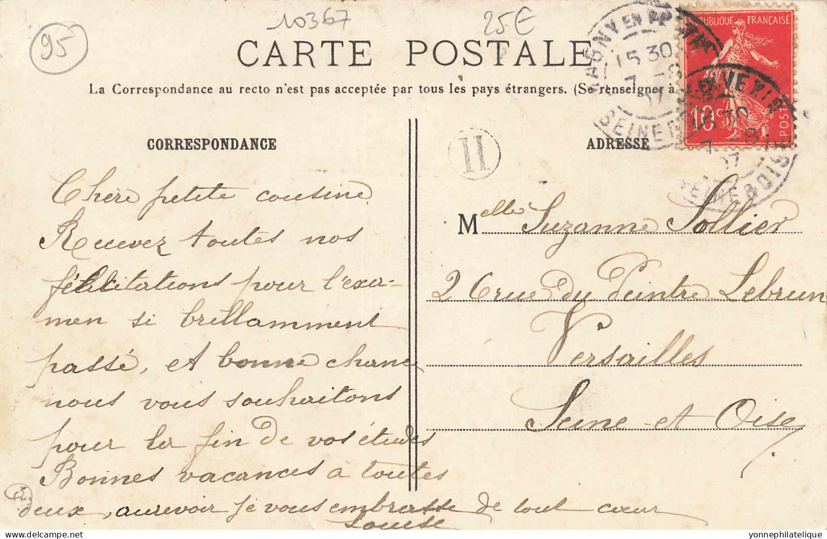95 - VAL D'OISE - ARTHIES - Tuilerie Route D'Olincourt - Superbe Circulée 1907 - 10367 - Arthies
