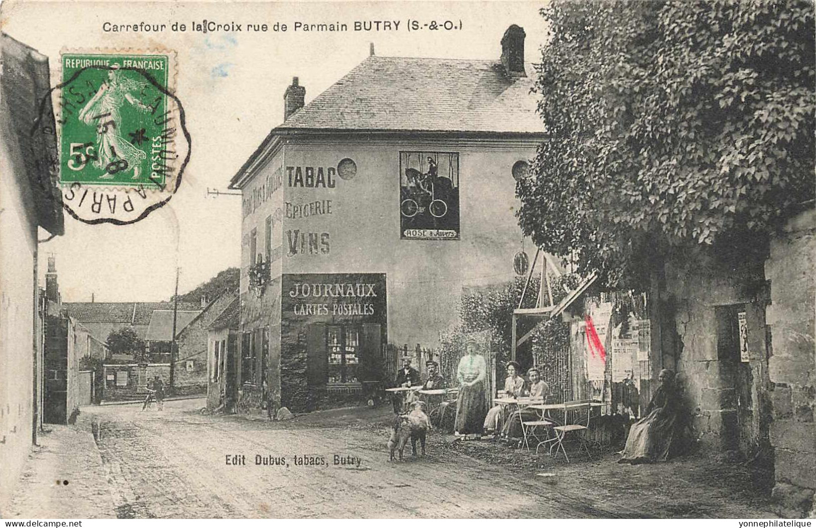 95 - VAL D'OISE - BUTRY - Carrefour De La Croix Rue De Parmain - épicerie-tabac - 10449 - Butry