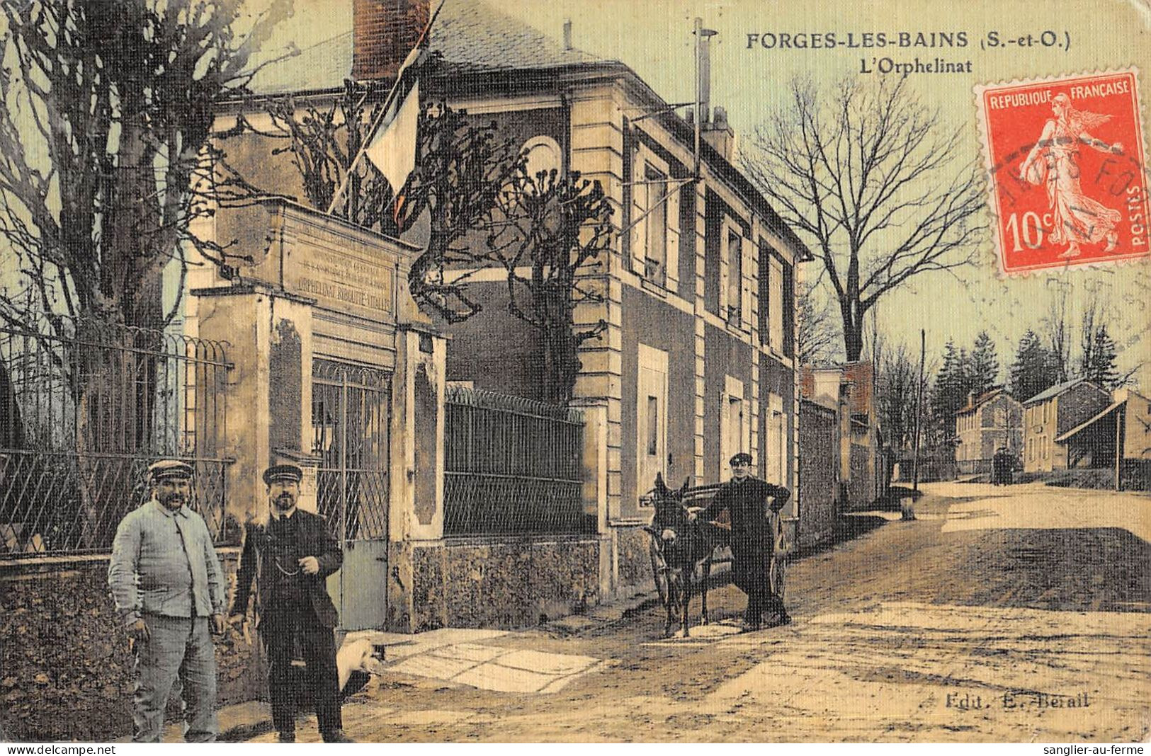CPA 91 FORGES LES BAINS / ORPHELINAT / Cpa Toilée - Andere & Zonder Classificatie