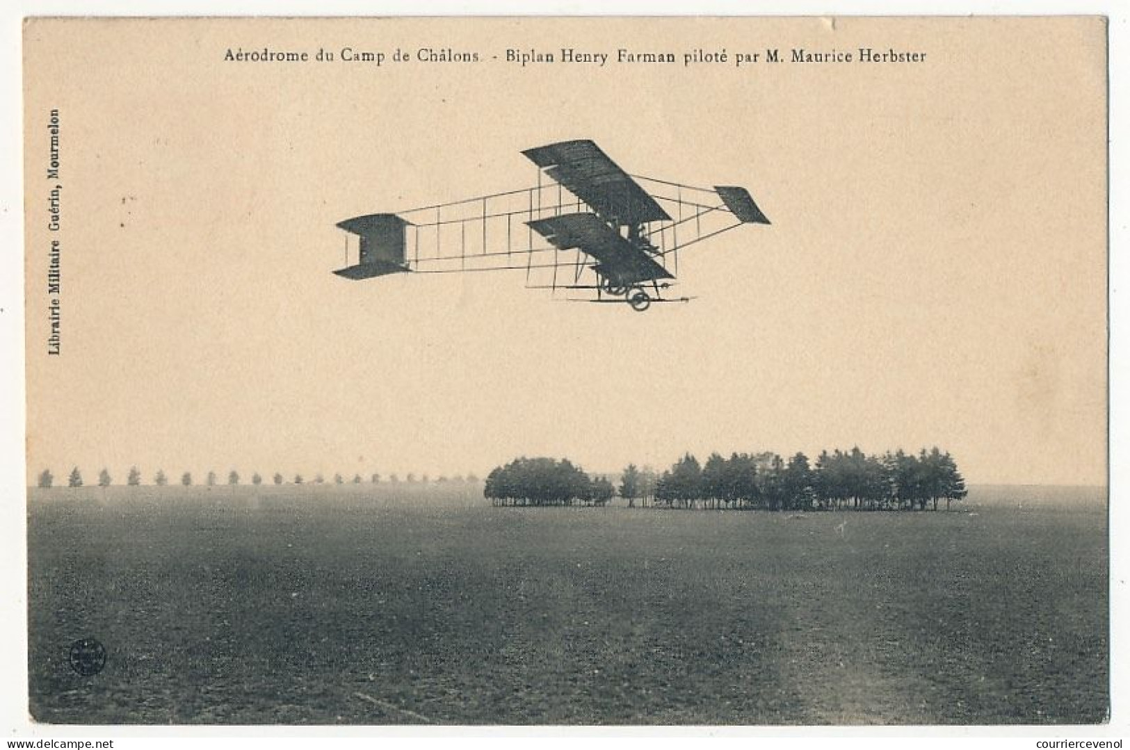 CPA - FRANCE - AVIATION - Aérodrome Du Camp De Châlons - Biplan André Farman Piloté Par M. Maurice Herbster - ....-1914: Vorläufer