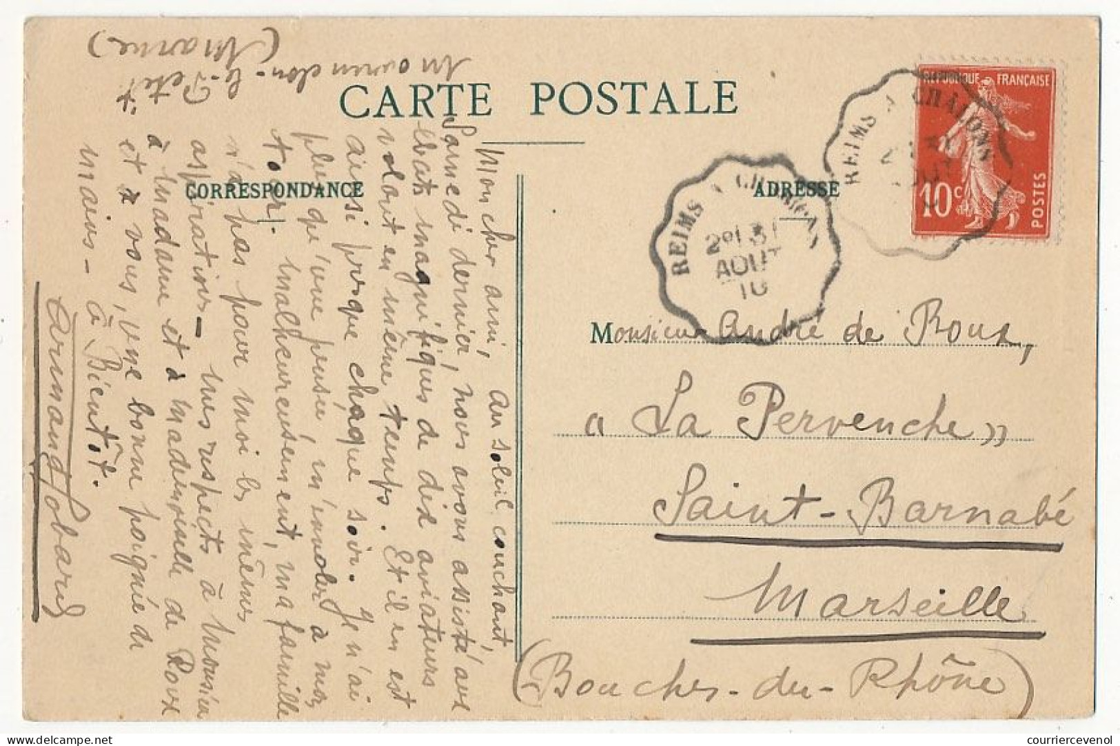 CPA - FRANCE - AVIATION - Aérodrome Du Camp De Châlons - Biplan André Farman Piloté Par M. Maurice Herbster - ....-1914: Vorläufer