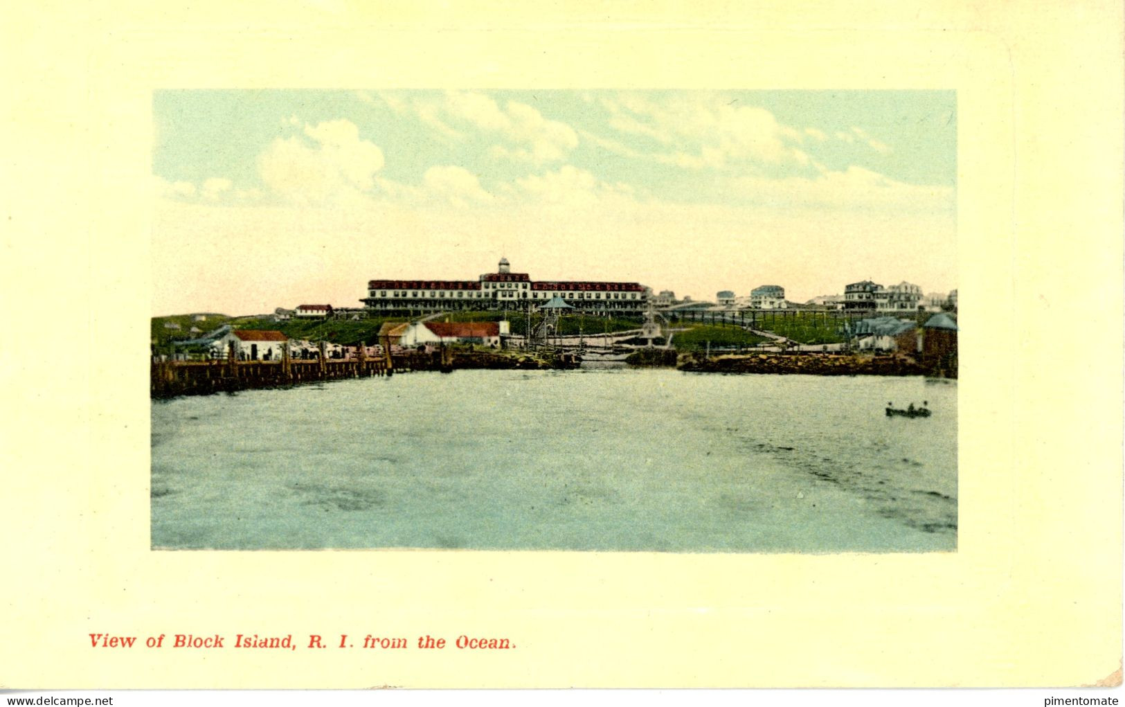 RHODE ISLAND PROVIDENCE VIEW OF BLOCK ISLAND FROM THE OCEAN SURF HOTEL - Providence