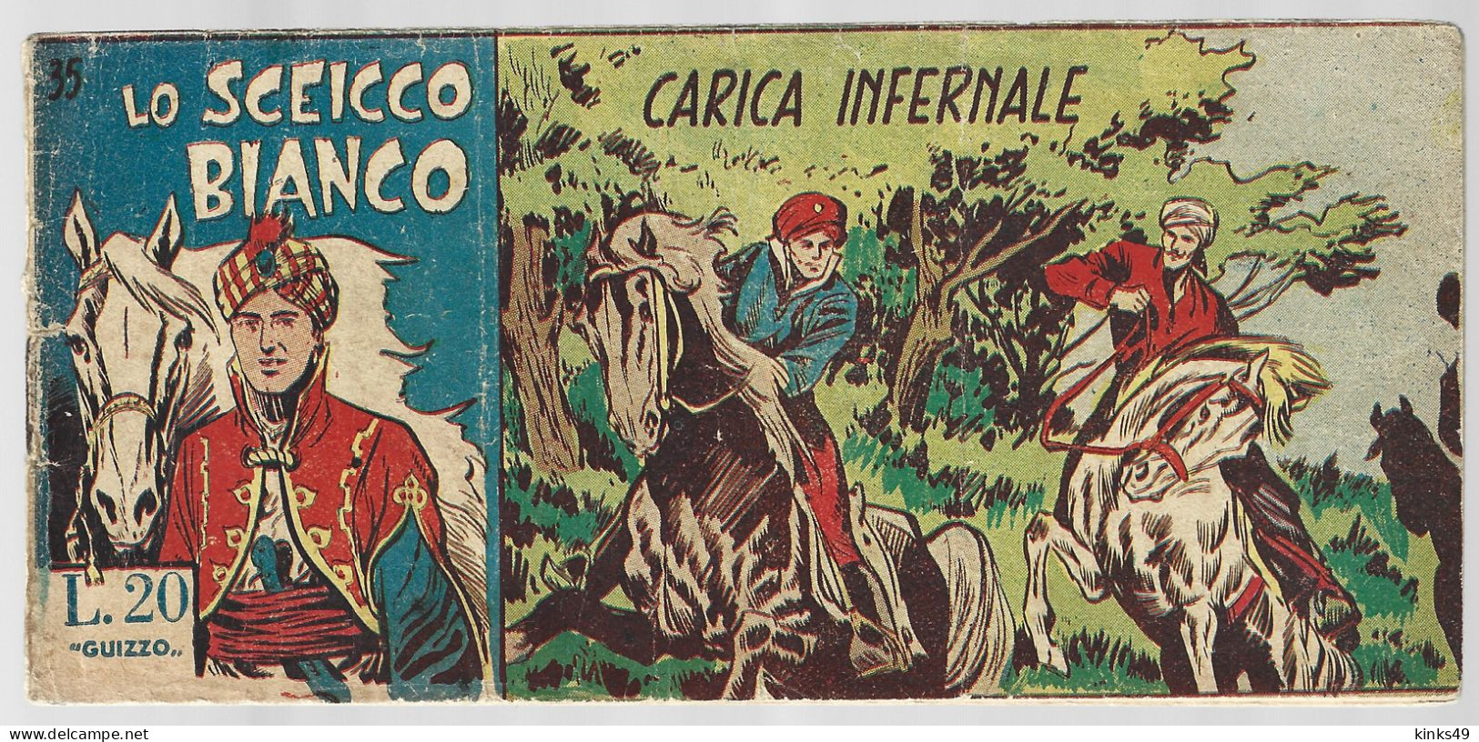 M247> LO SCEICCO BIANCO - Tomasina - N° 35 < Carica Infernale > 1955 - Privo Di Ultima Di Cop.na - First Editions