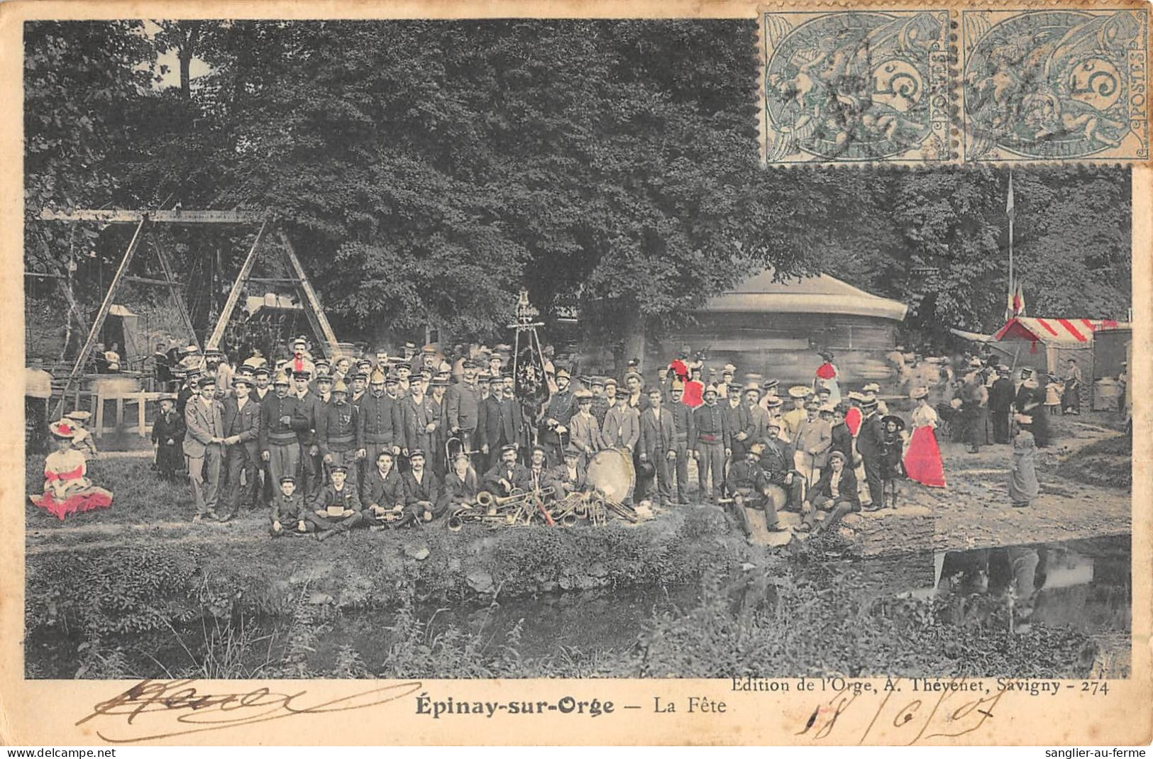 CPA 91 EPINAY SUR ORGE / LA FETE / FANFARE / MUSIQUE / INSTRUMENT - Epinay-sur-Orge