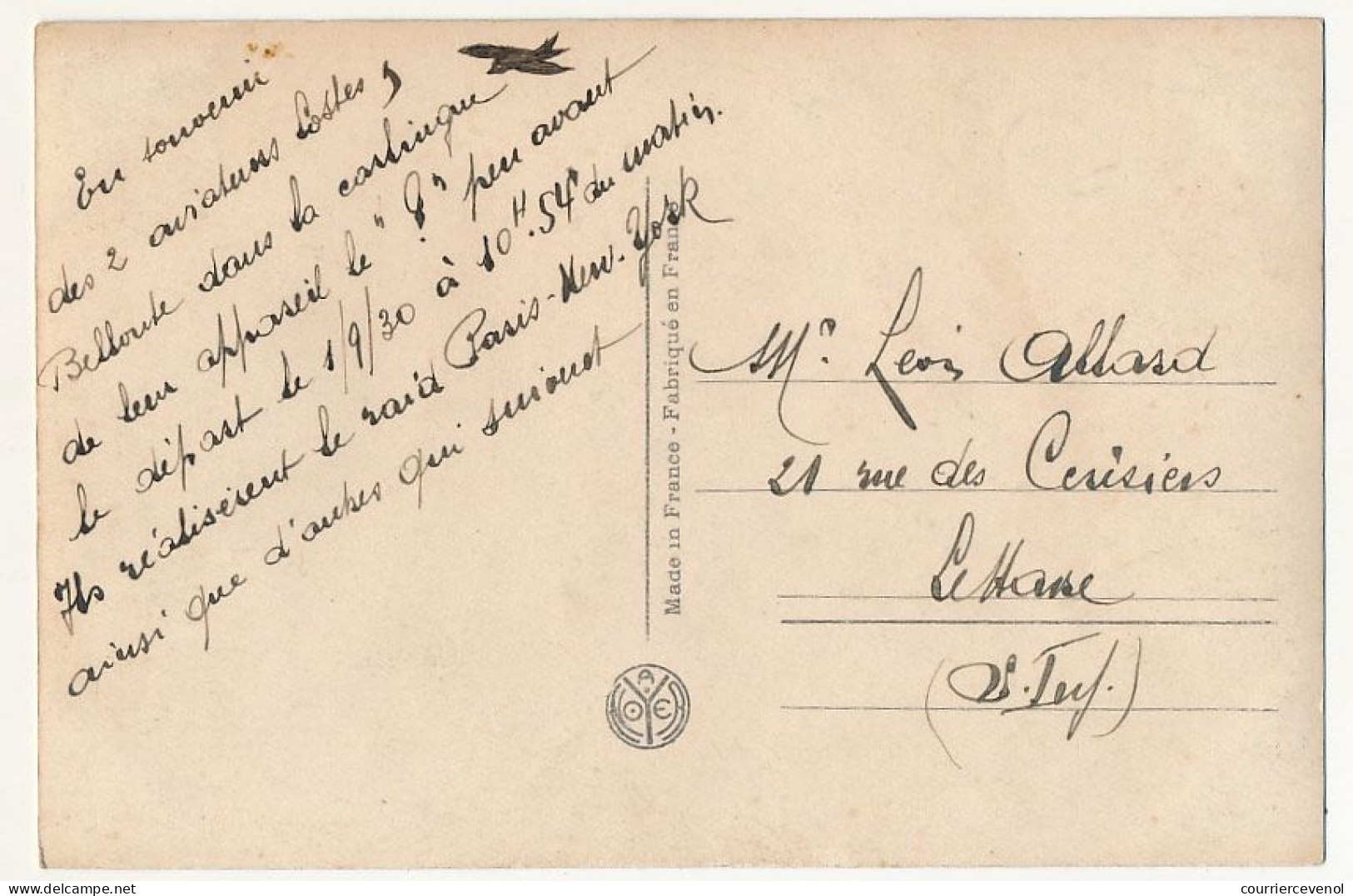 CPA - FRANCE - AVIATION - Costes Et Bellonte - Aviateurs