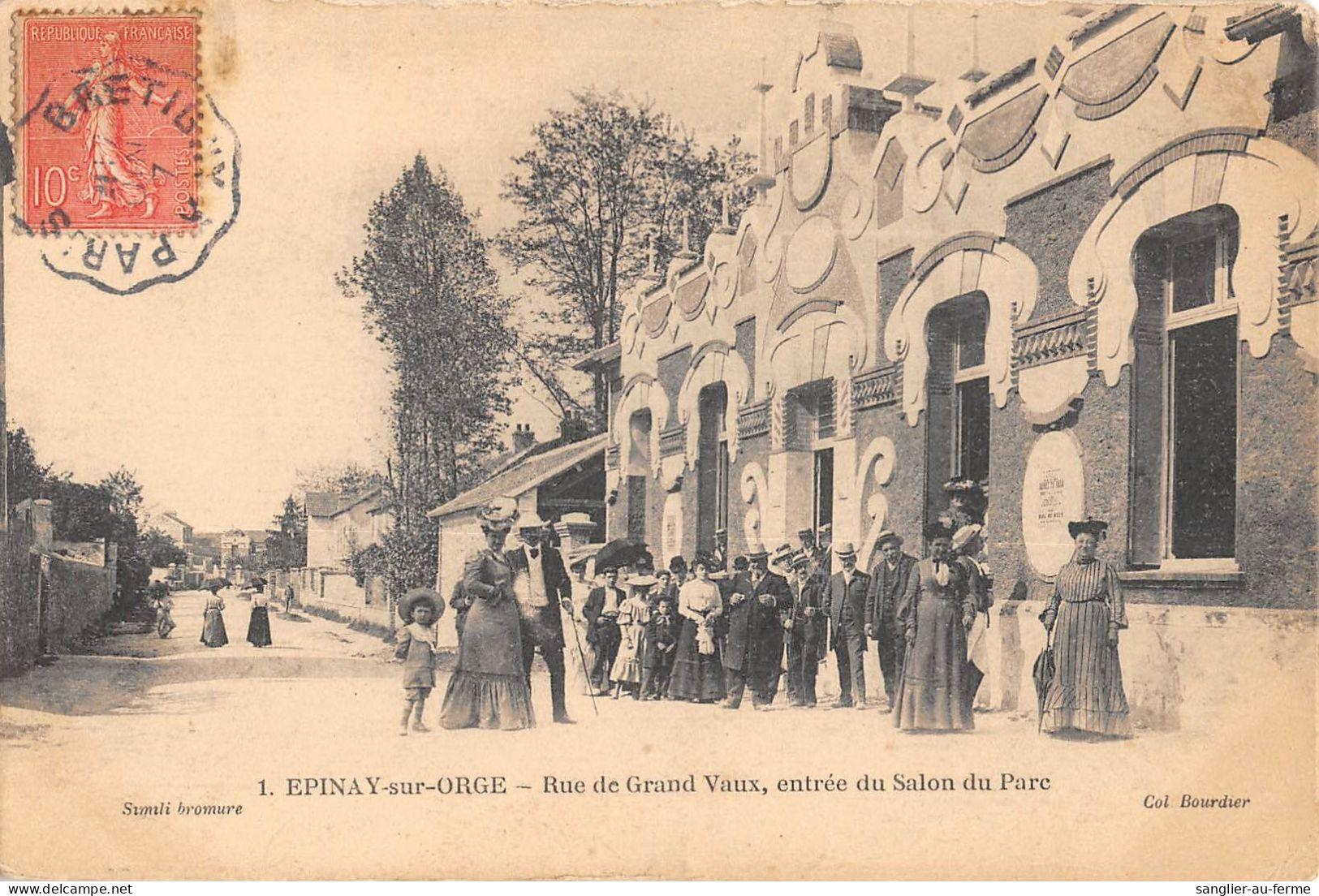 CPA 91 EPINAY SUR ORGE / RUE DE GRAND VAUX / ENTREE DU SALON DU PARC - Epinay-sur-Orge