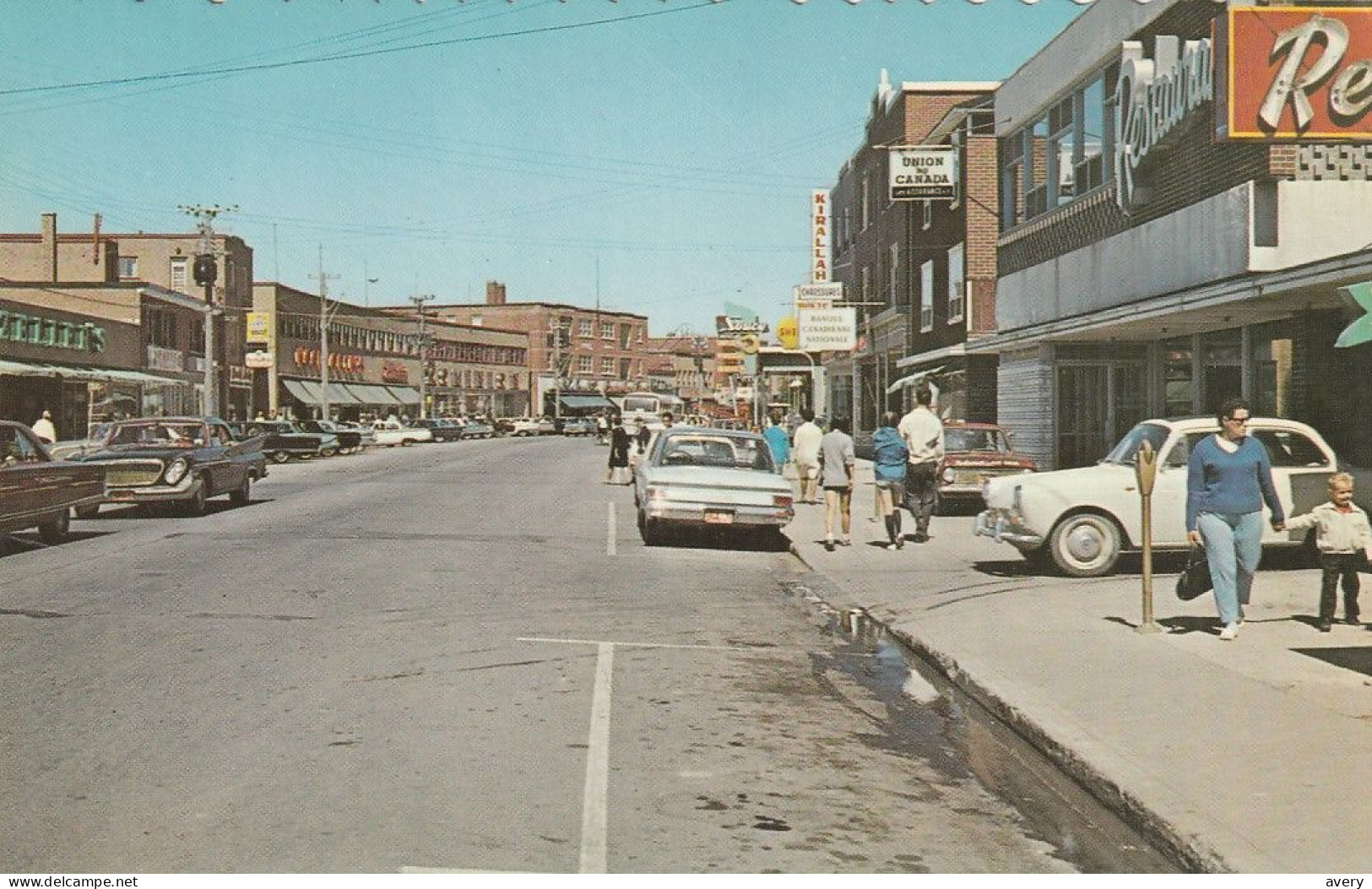 Rimouski, Quebec Vue De L'ouest Sur La Rue St-Germain Vintage Cars - Rimouski