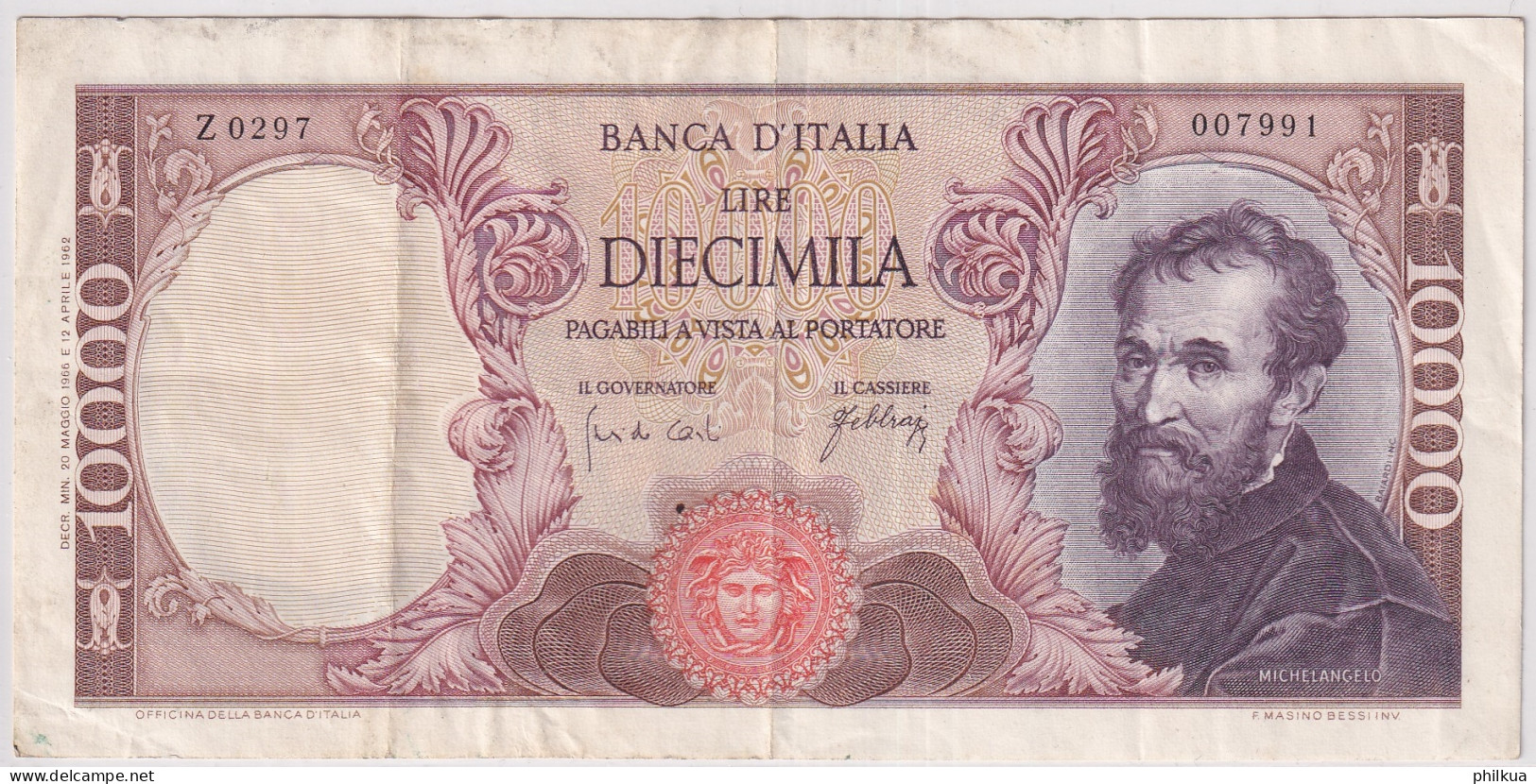 ITALIE - Billet 10000 Lire 1962 - Gebraucht - 10.000 Lire