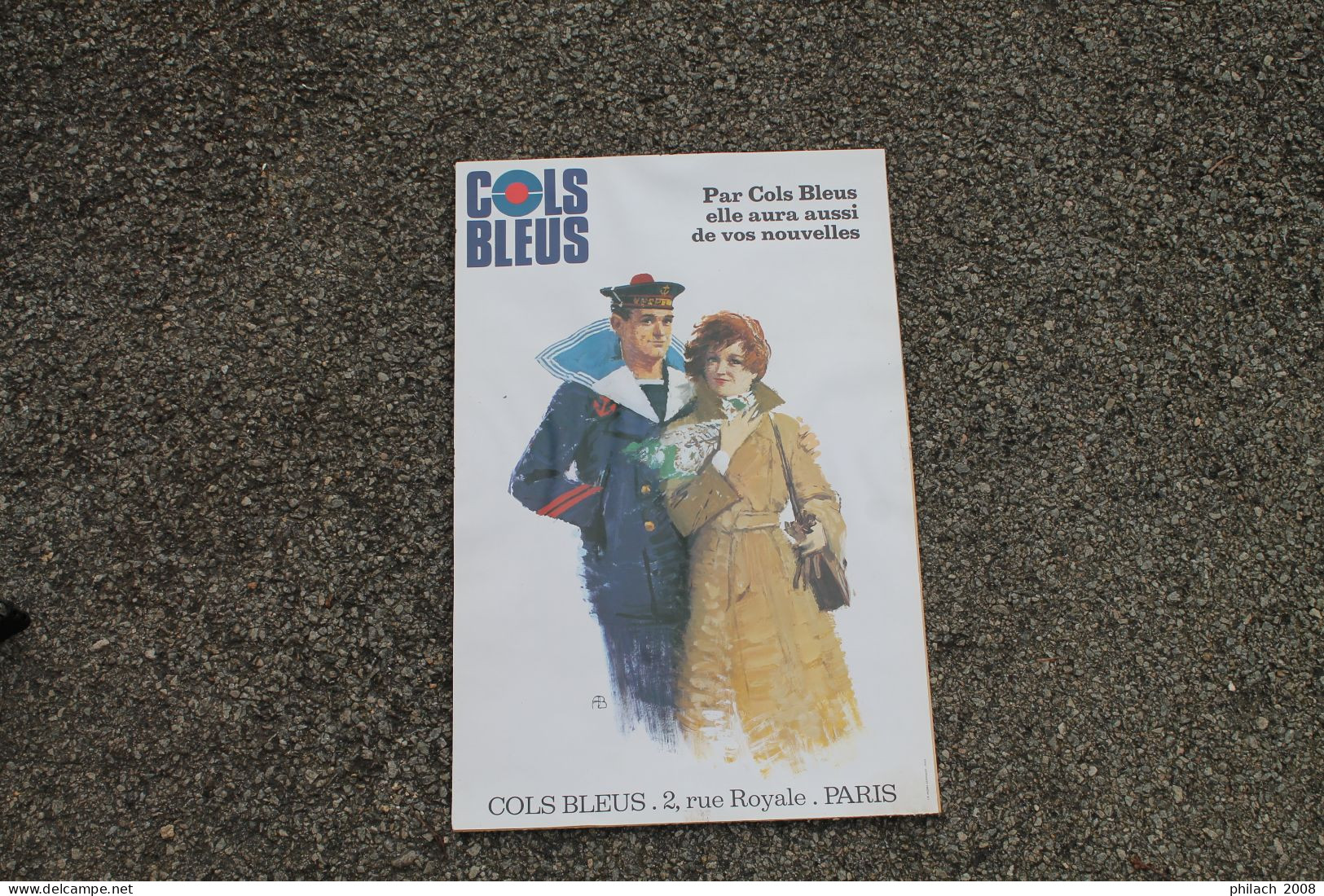 Superbe Affiche De La Revue COLS BLEUS - Barche