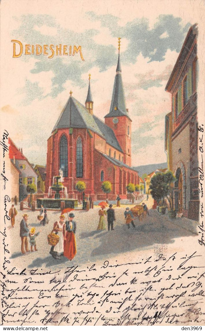 Allemagne - DEIDESHEIM - Kirche - Litho - Précurseur Voyagé 1902 (voir Les 2 Scans) - Deidesheim