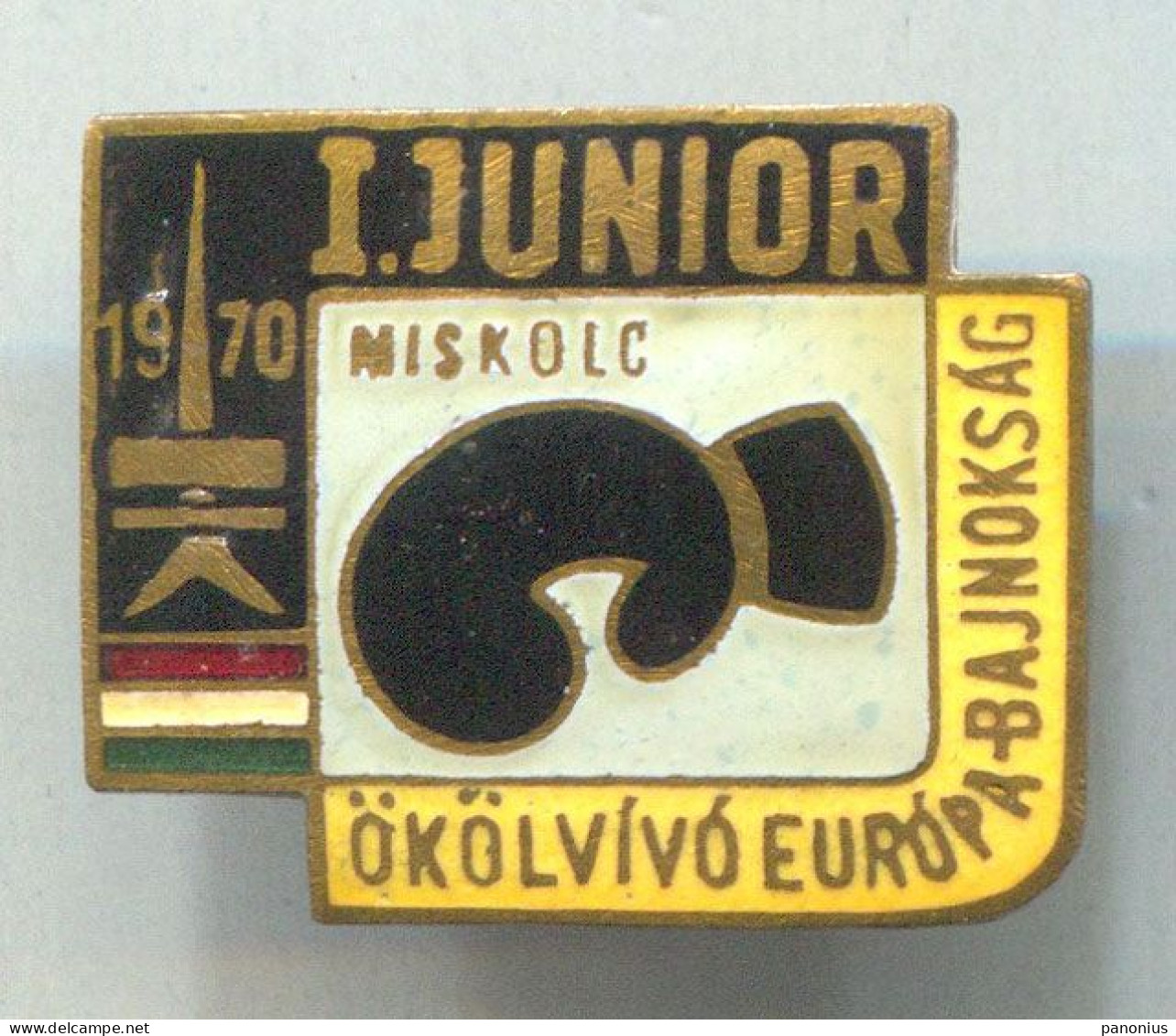 Boxing Box Boxe Pugilato - European Youth Junior Championship 1970, Miskolc, Hungary, Enamel, Vintage Pin, Badge - Boxing