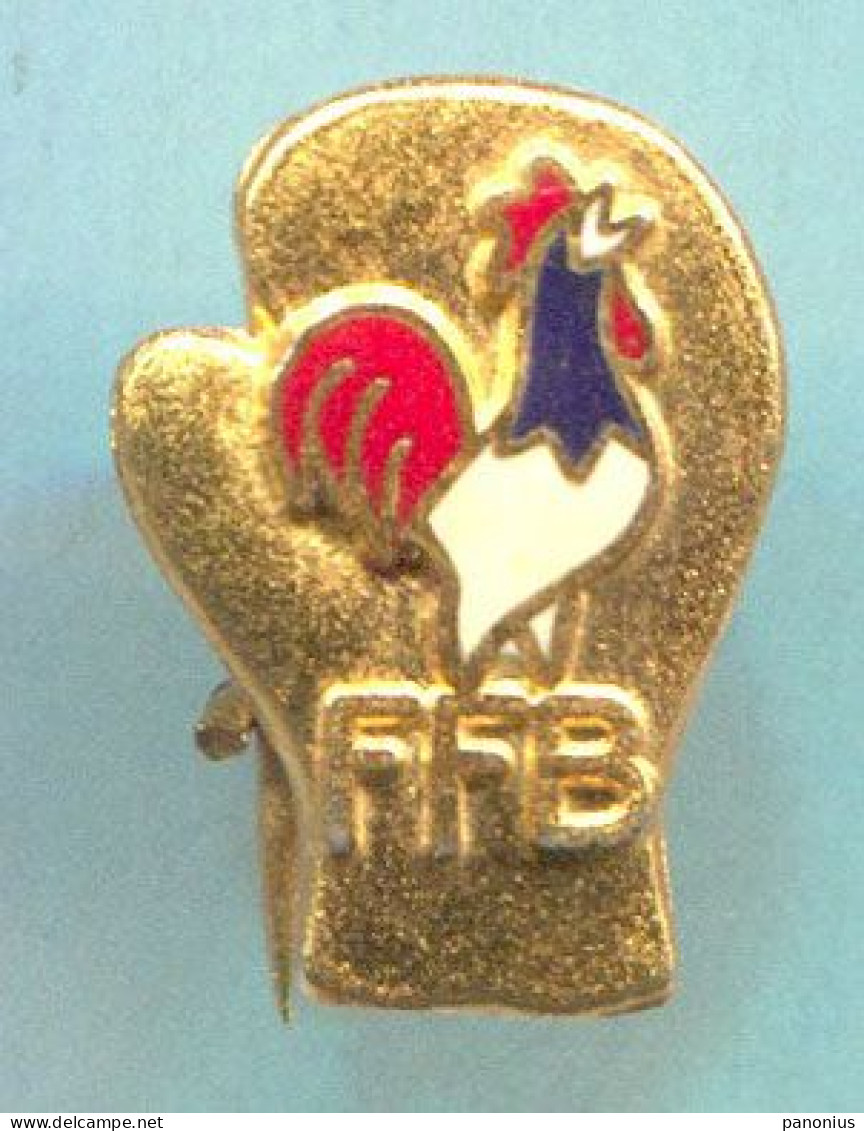 Boxing Box Boxe Pugilato - France Federation Association, Enamel, Vintage Pin, Badge, Abzeichen - Boxeo