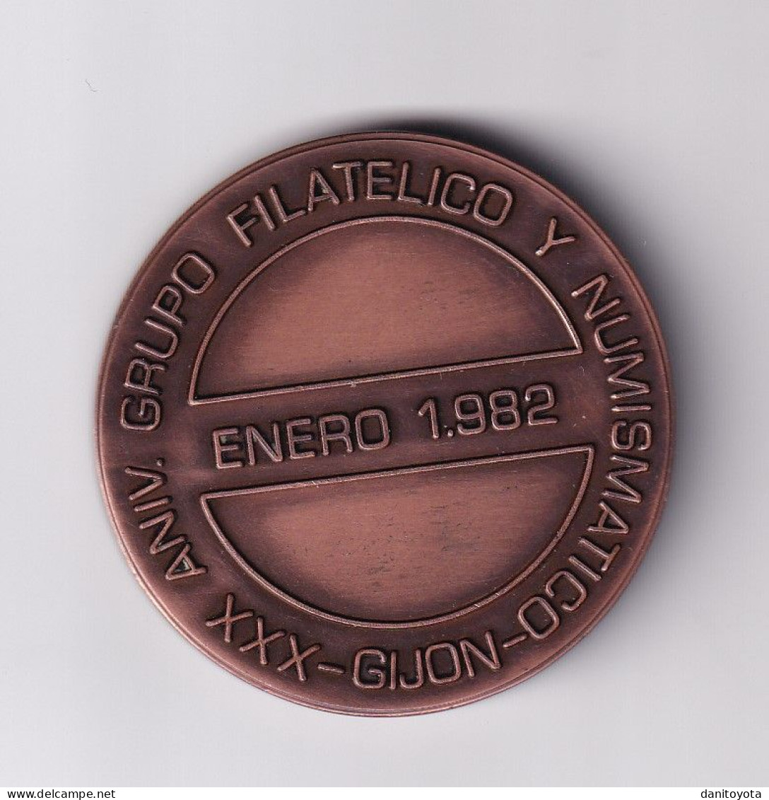 España. Medalla XXX Aniv. Grupo Filatélico Y Numismático GIJÓN - Other & Unclassified