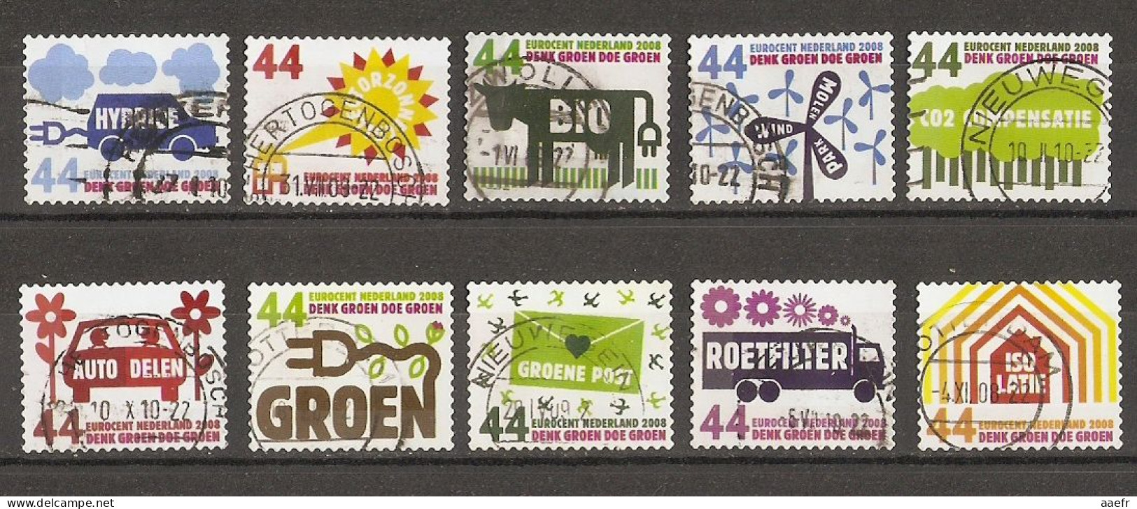 Pays- Bas 2008 - Ecologie - Green - Bio - Série Complète De 10° - 2477/86 - Vrac (max 999 Timbres)