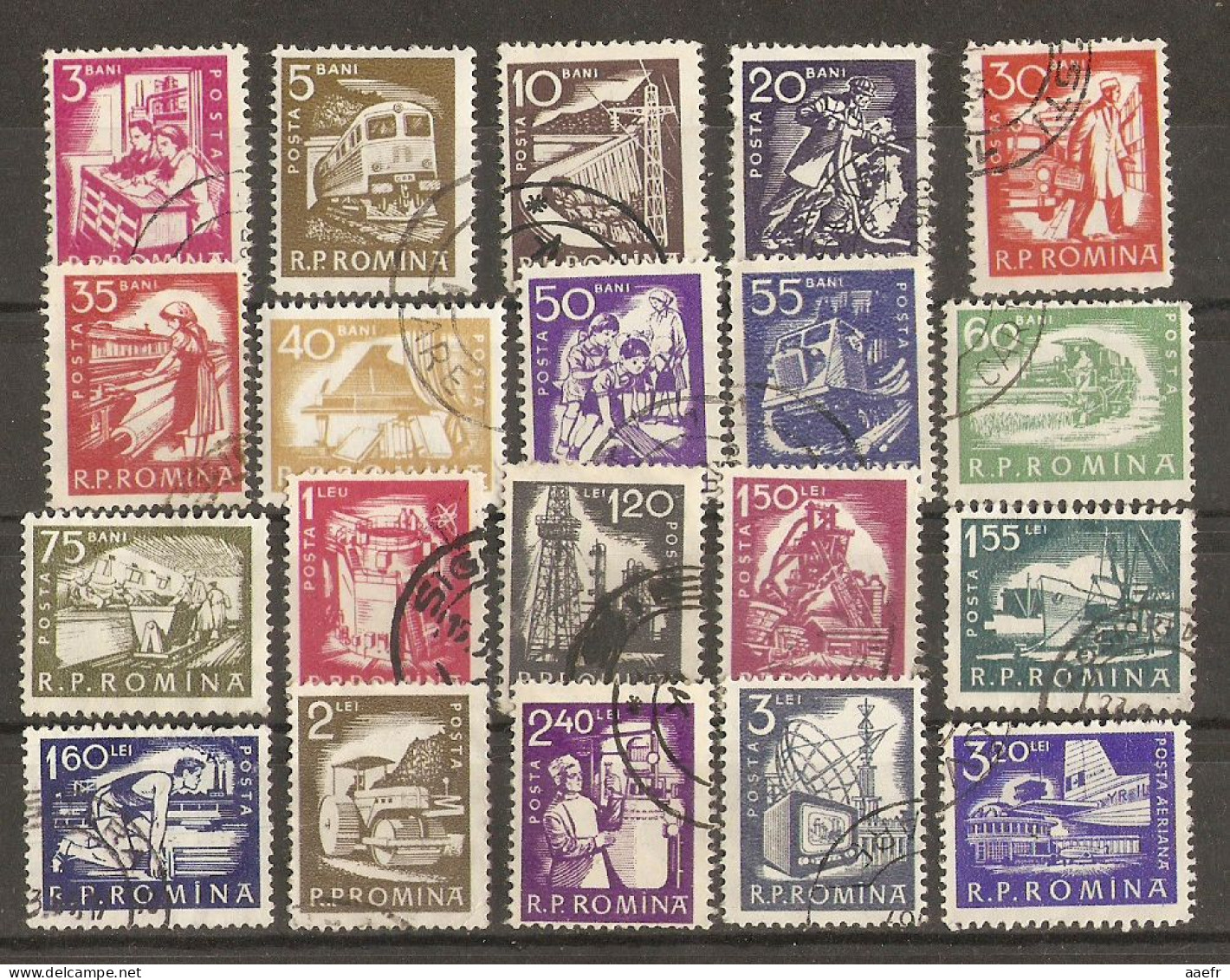 Roumanie 1960 - Métiers - Série Complète° -1690/1709 - Industrie - Ecoles - Hopitaux - Sports - Transports - Agriculture - Vrac (max 999 Timbres)