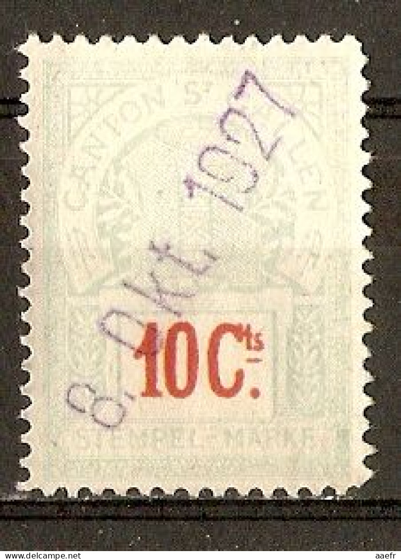 Suisse 1927 - Fiscaux -  St-Gallen 10 Cent. - Steuermarken