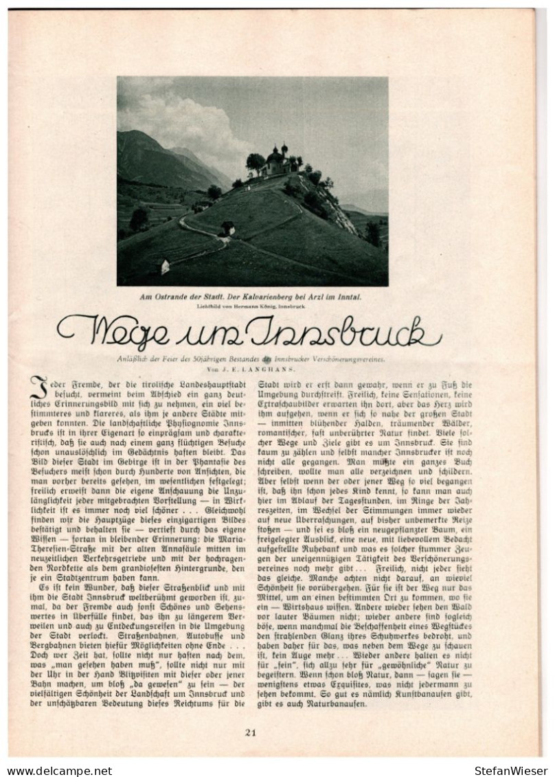 Bergland. Illustrierte Alpenländische Monatsschrift. 13. Jahrgang - 1931, Heft 1 - Viajes  & Diversiones